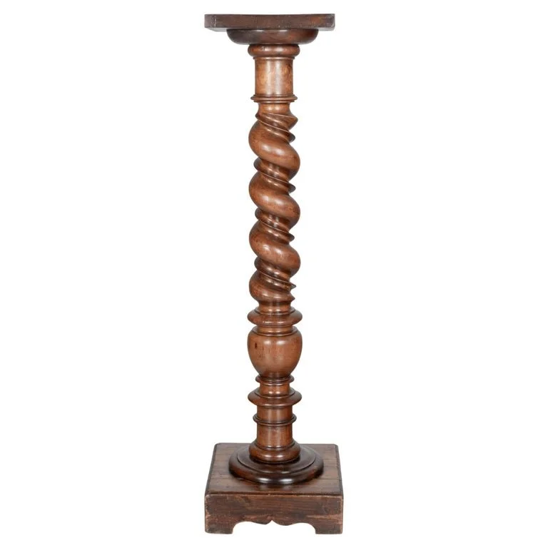 19th Century French Louis XIII Revival Barley Twist Column Pedestal