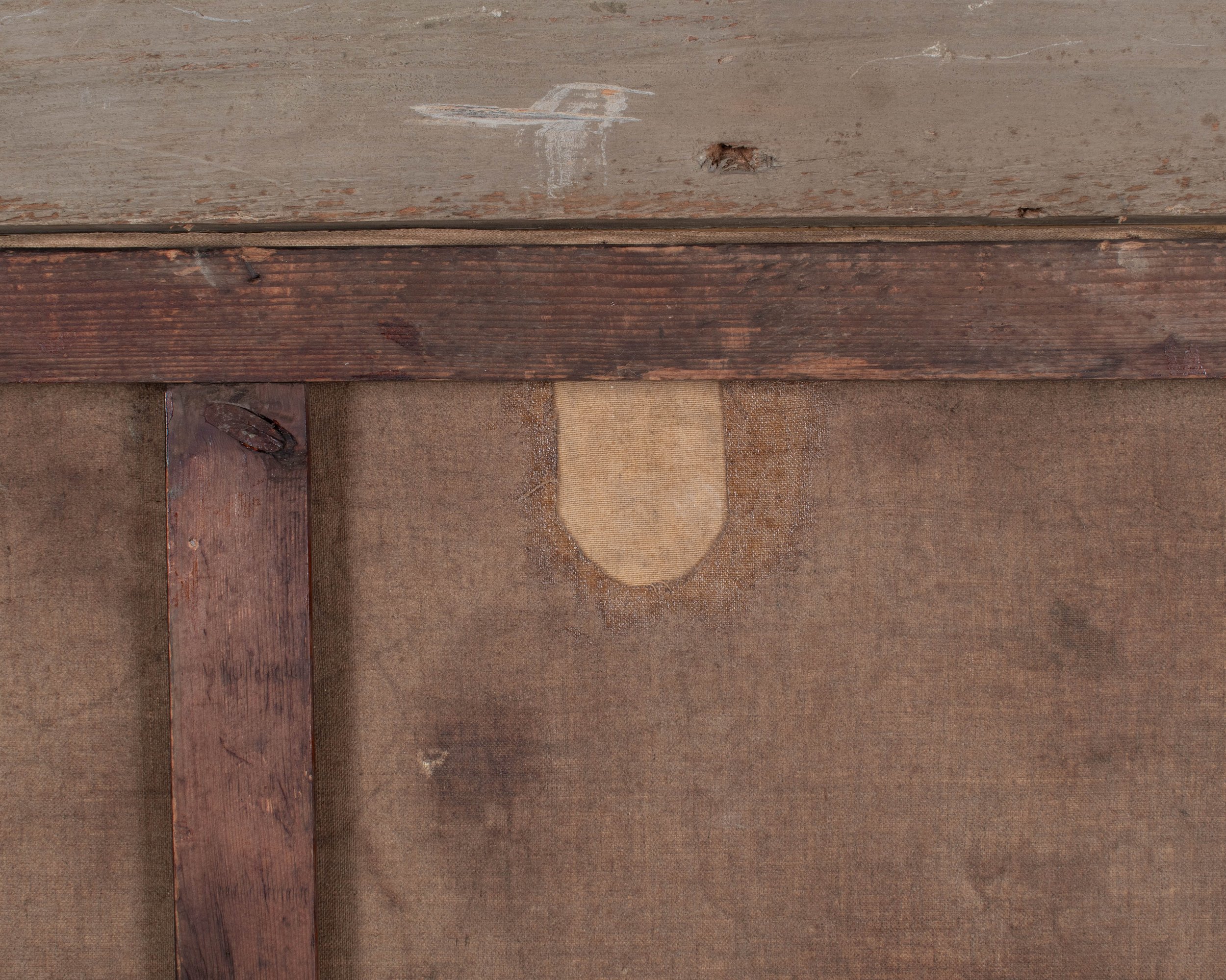 19th Century French Trumeau Mirror with Painting