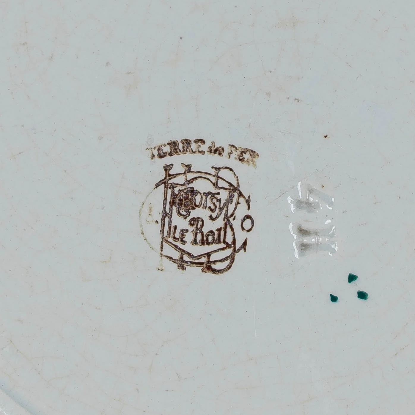 A set of four  19th Century French glazed earthenware plate by H. B. Boulanger Choisy-le-Roi