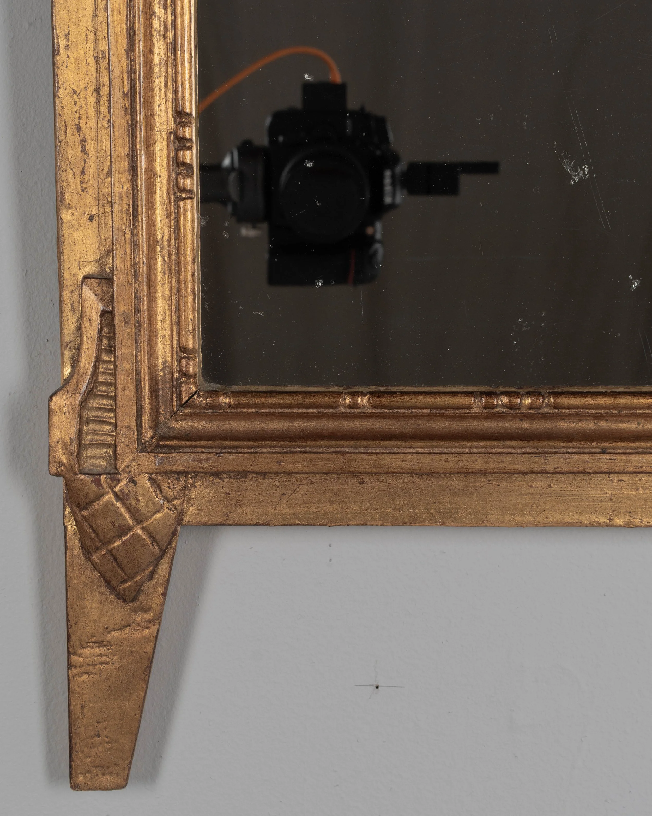 French Louis XVI Giltwood Bridal Mirror