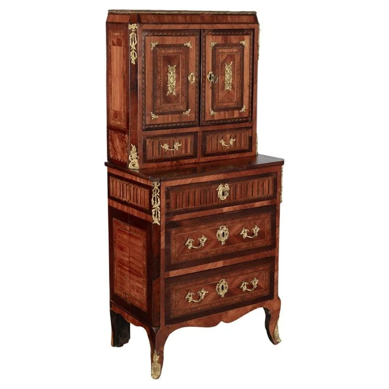 19th Century Louis XVI Style Marquetry Cabinet