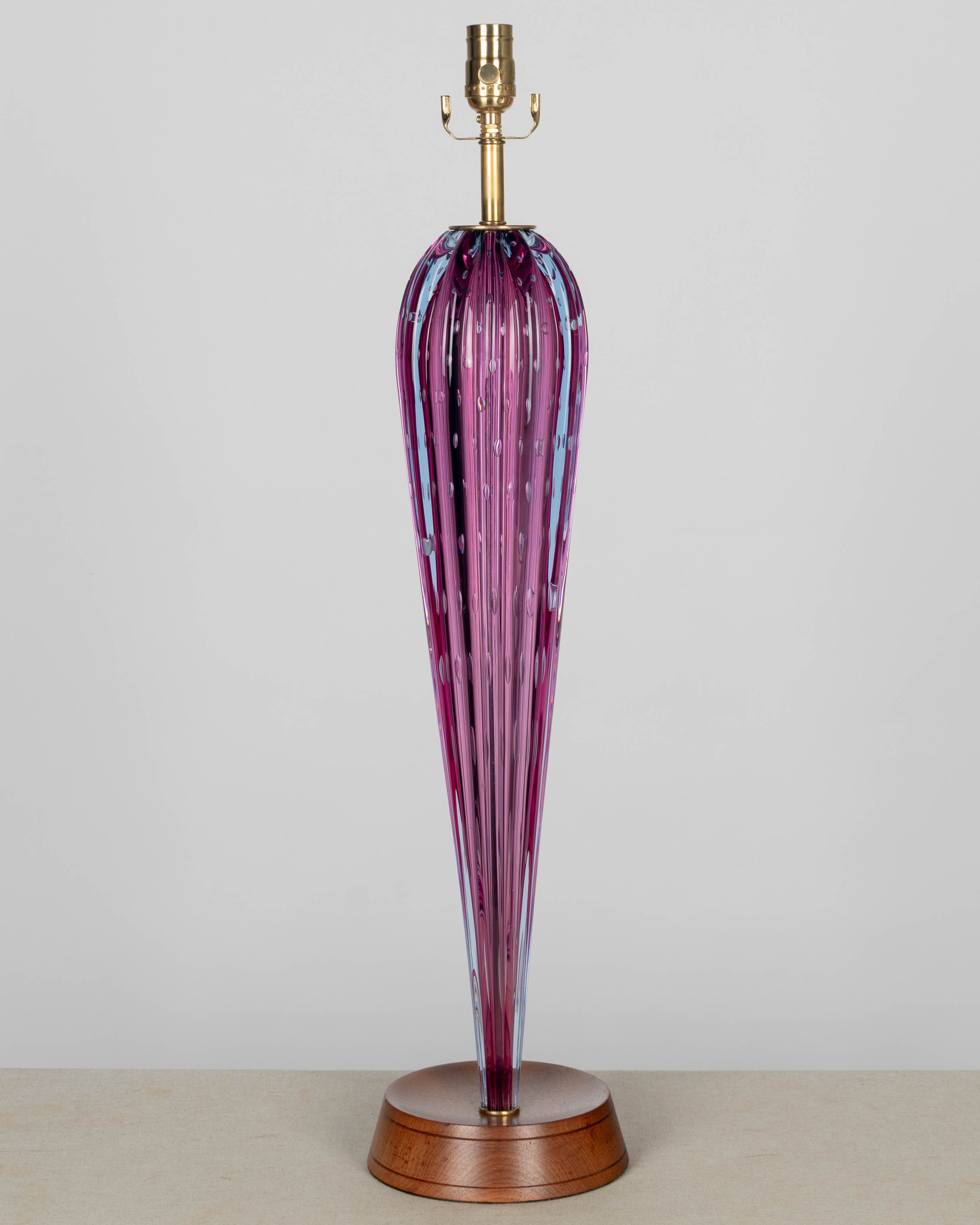 Murano Glass Tall Mid Century Modern Lamp