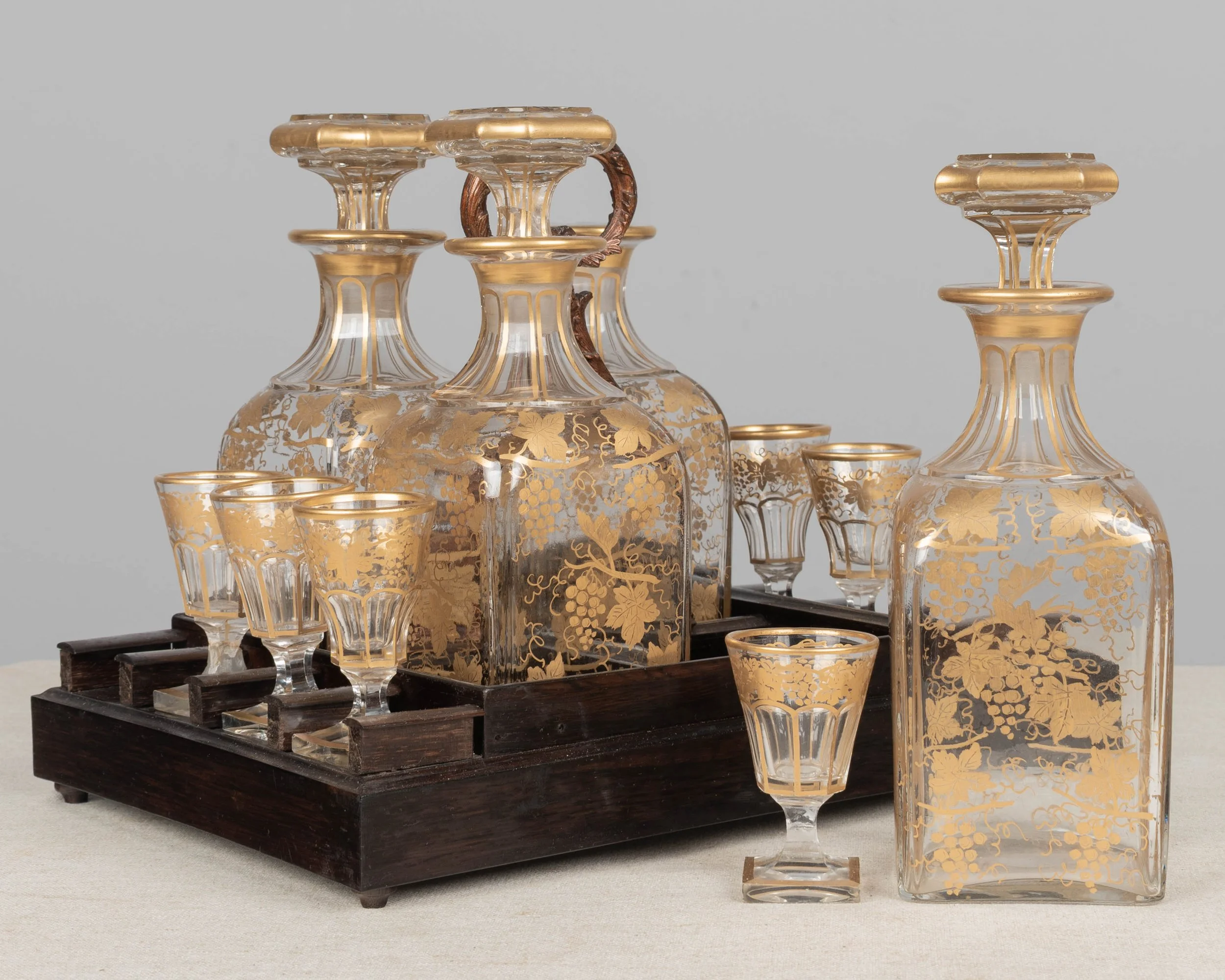 A fine 19th century French Napoleon III tantalus, or cave à liqueur, in the style of Charles-Guillaume Diehl