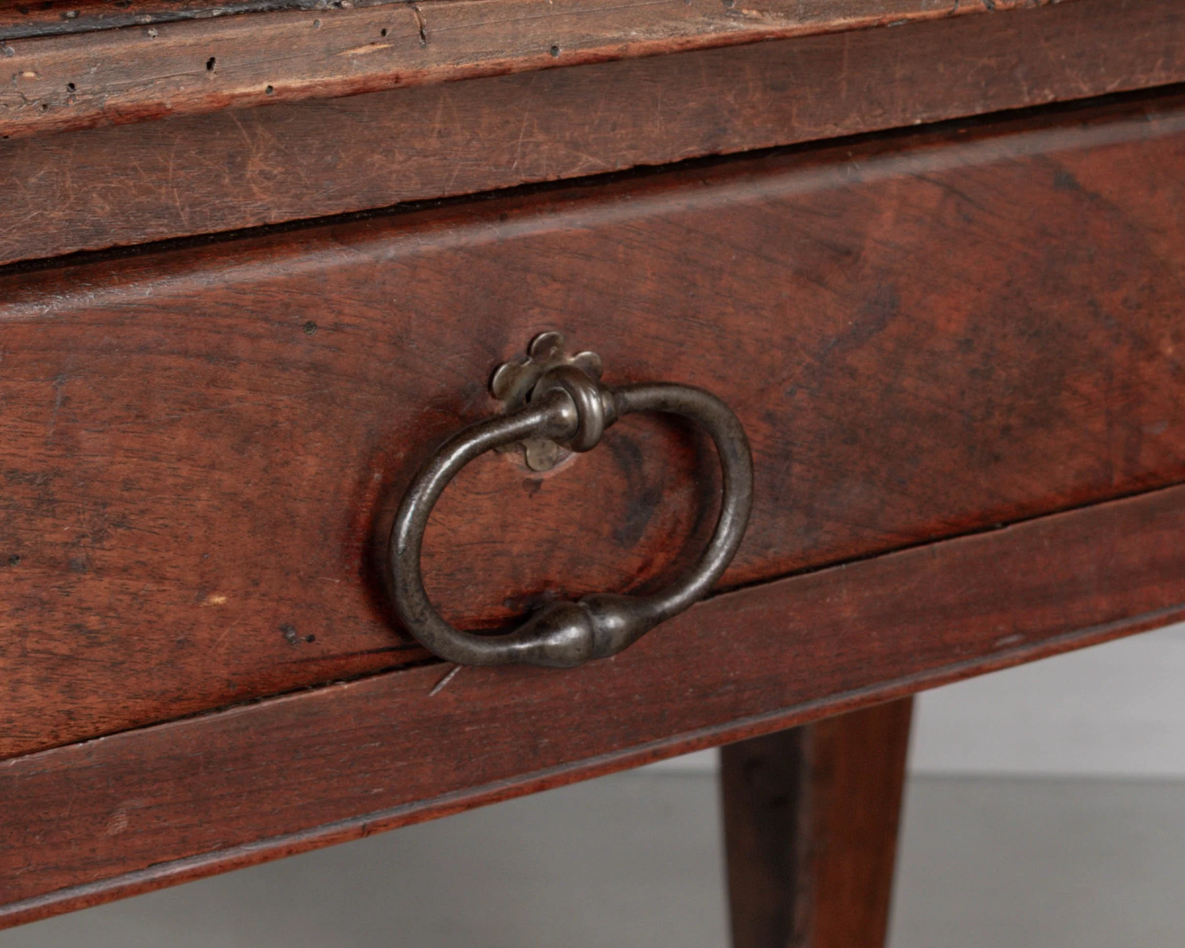 19th Century Italian Portefeuille  or fip top Walnut Dining Table