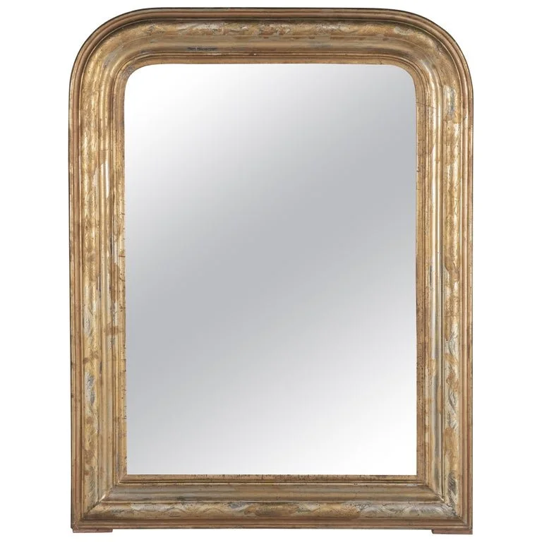 19th Century French Louis Philippe Gilded  Mirror 20.5"W x 26.5"H