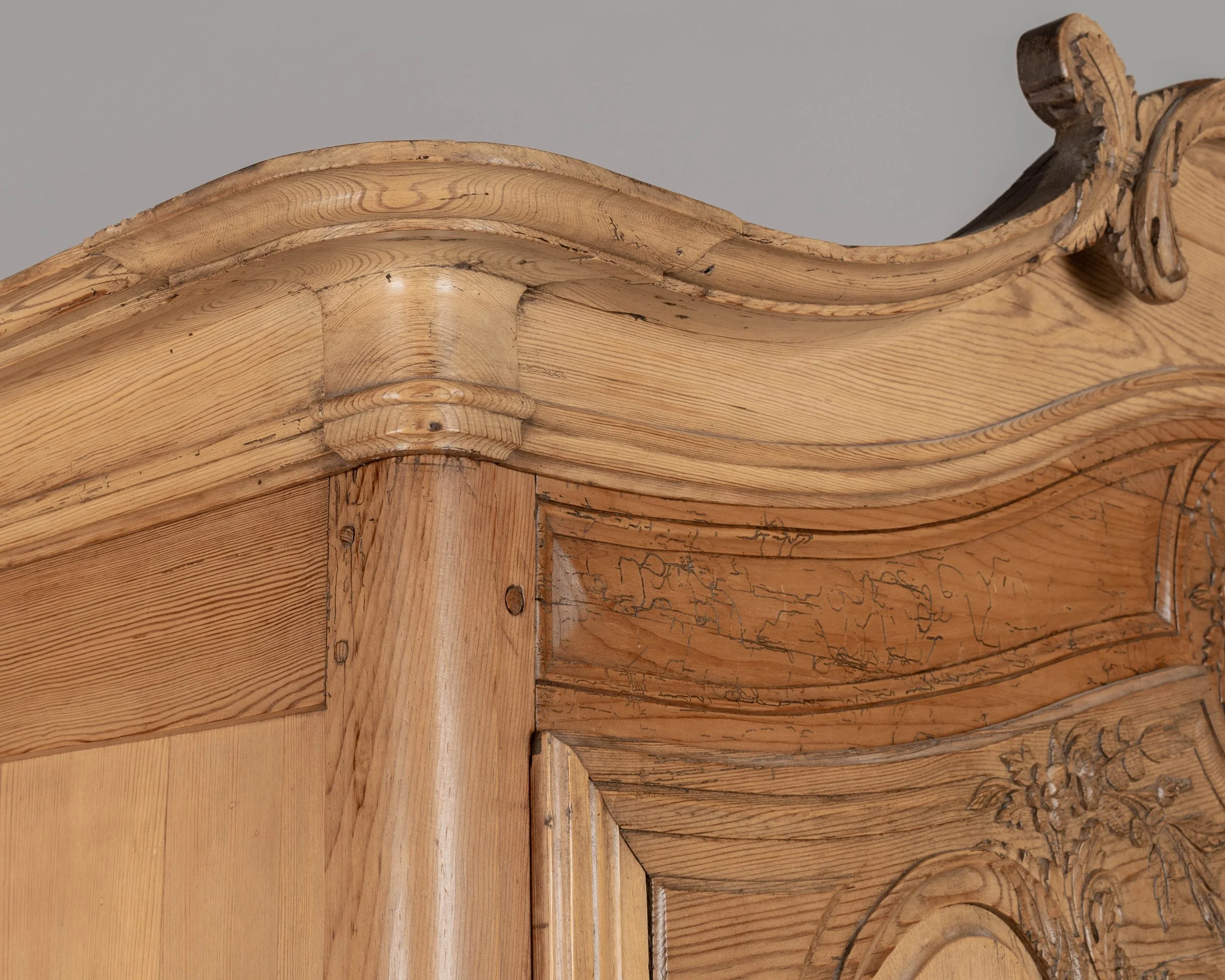 A 19th century Louis XV French Armoire Cauchoise from Caux in Normandy.