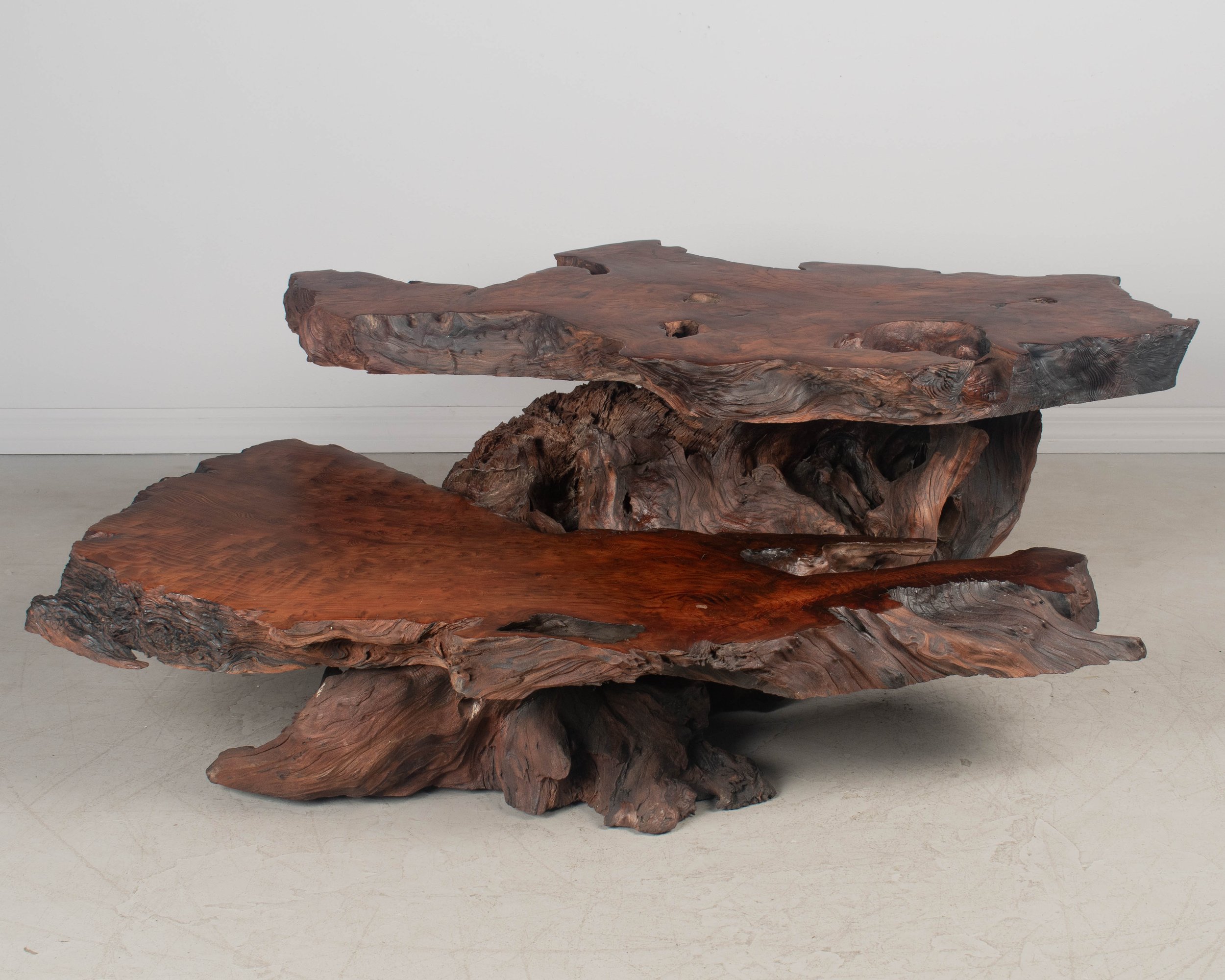 Redwood Live Edge Tiered Coffee Table