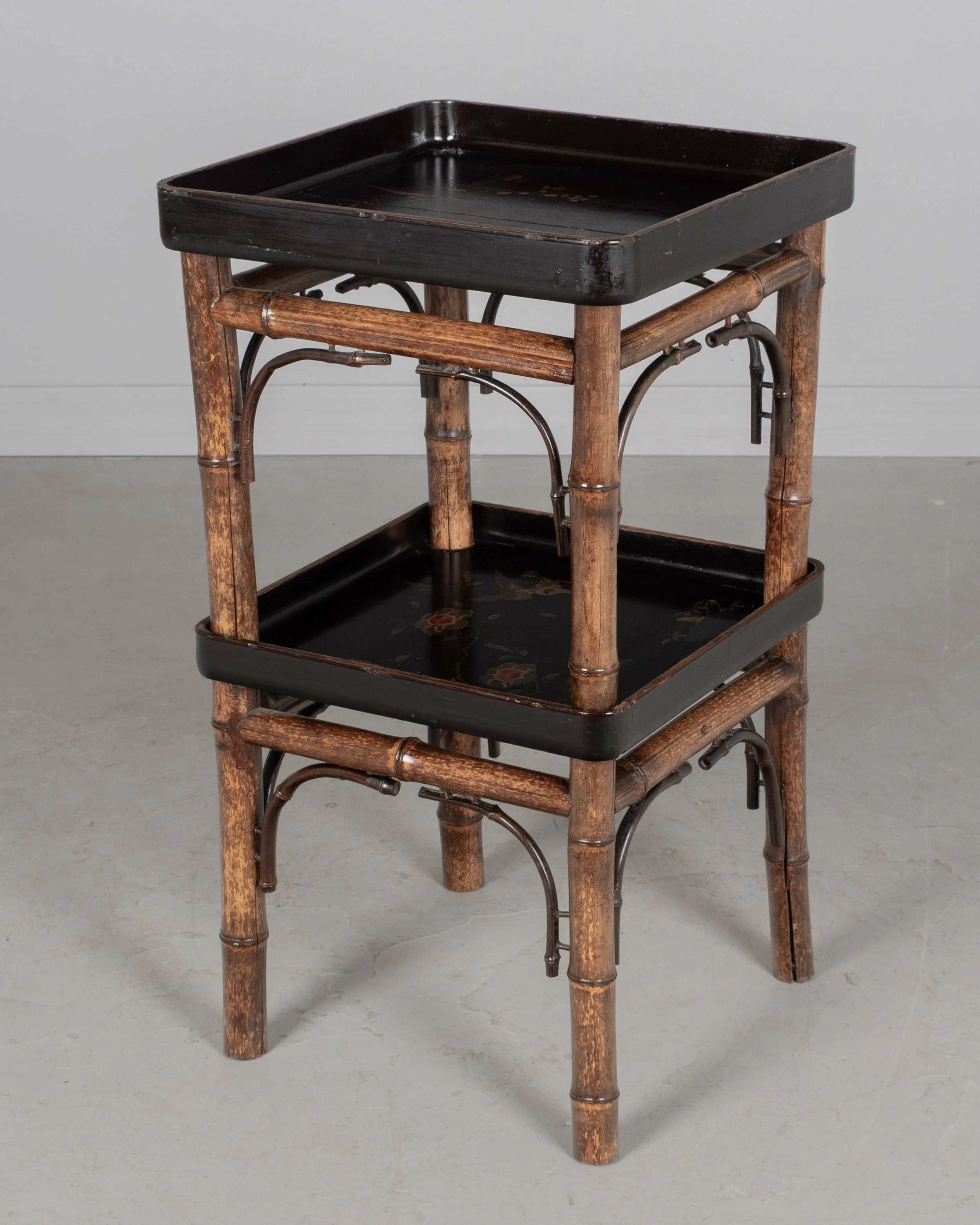 French Japonisme Bamboo Side Table