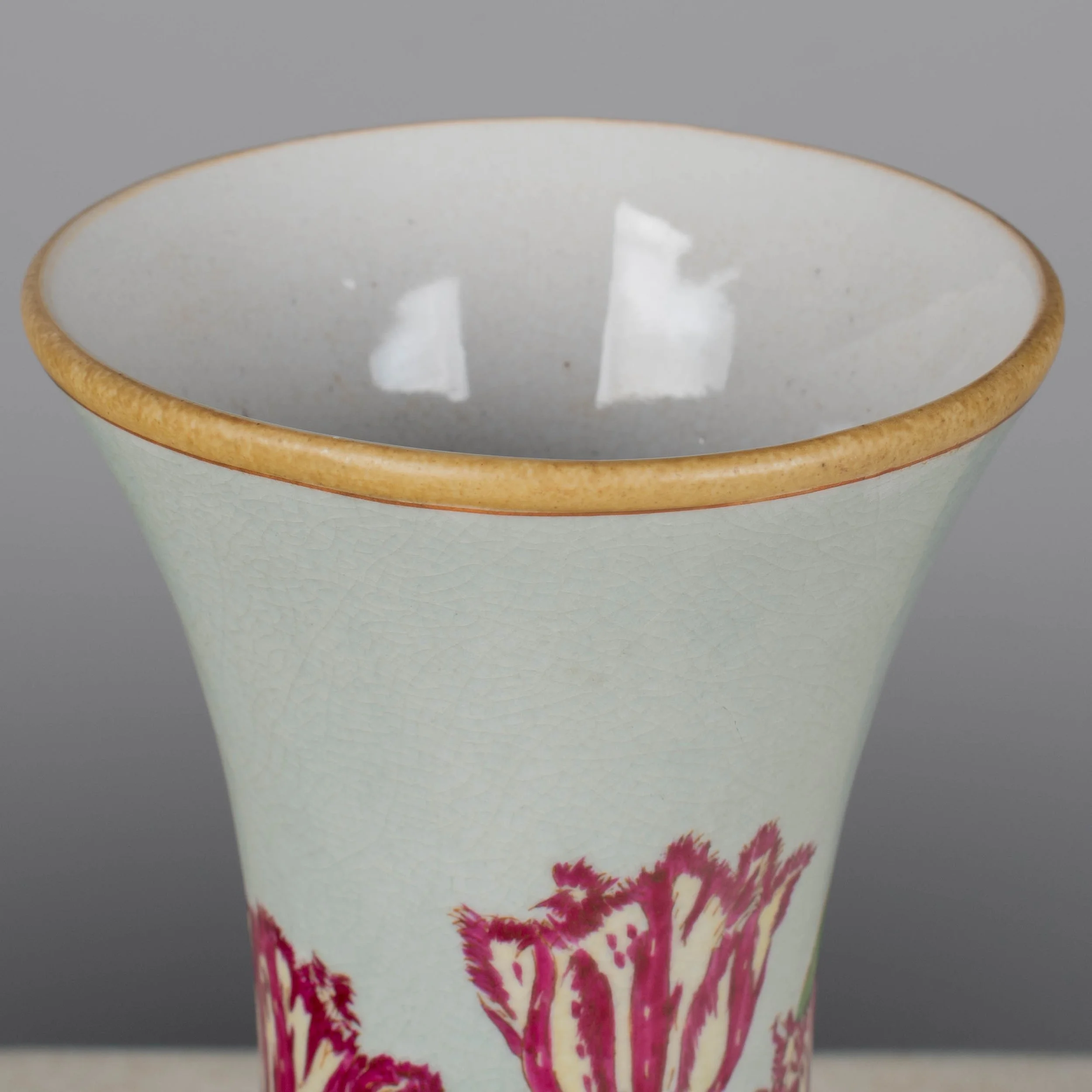 French Art Nouveau Ceramic Tulip Vase