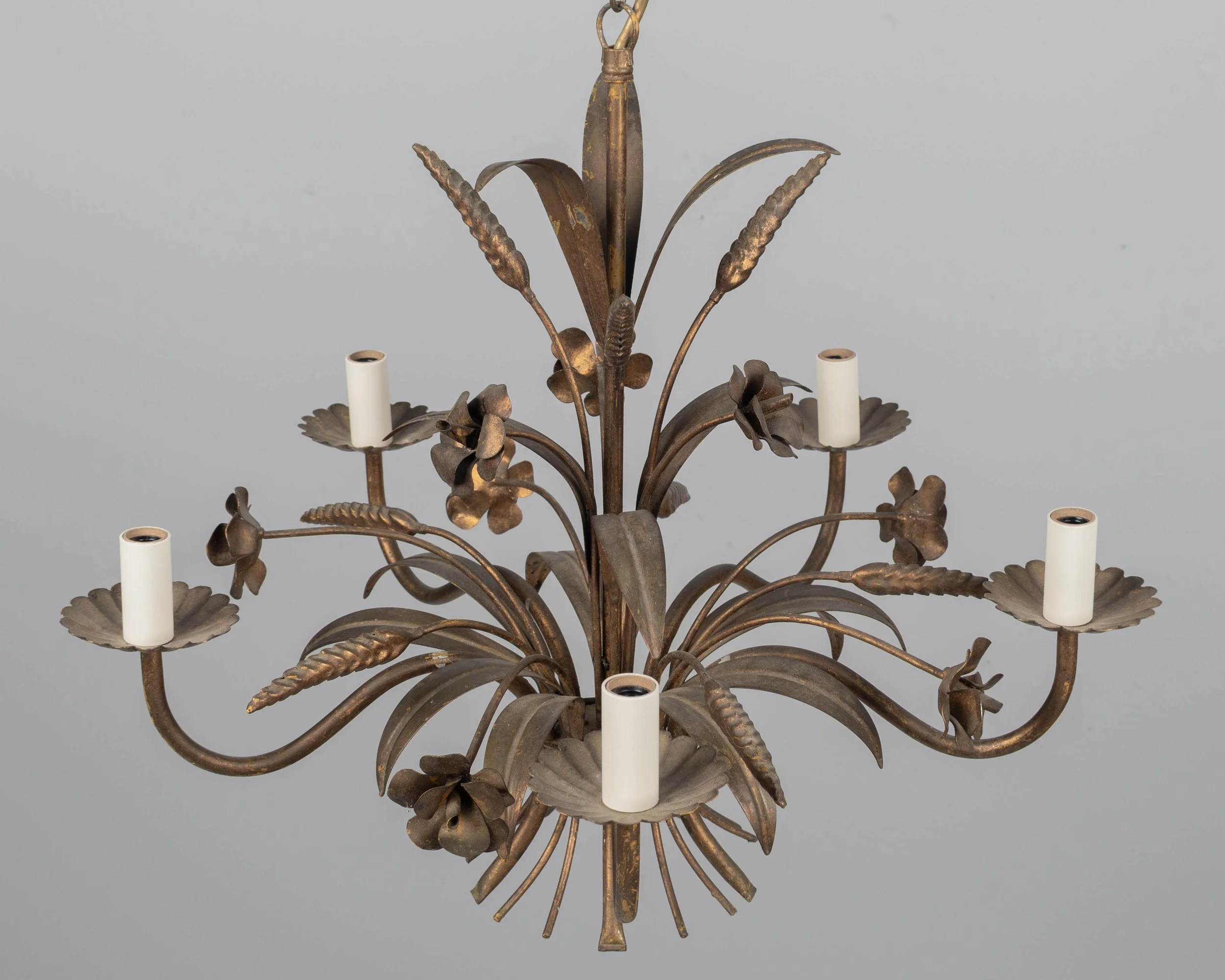 Italian Gilt Tôle Chandelier