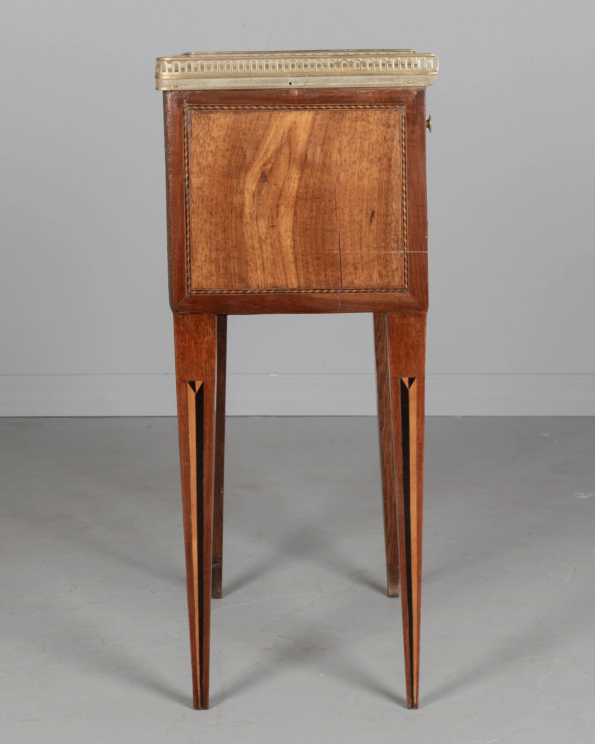 19th Century Louis XVI Style Marble Top Side Table