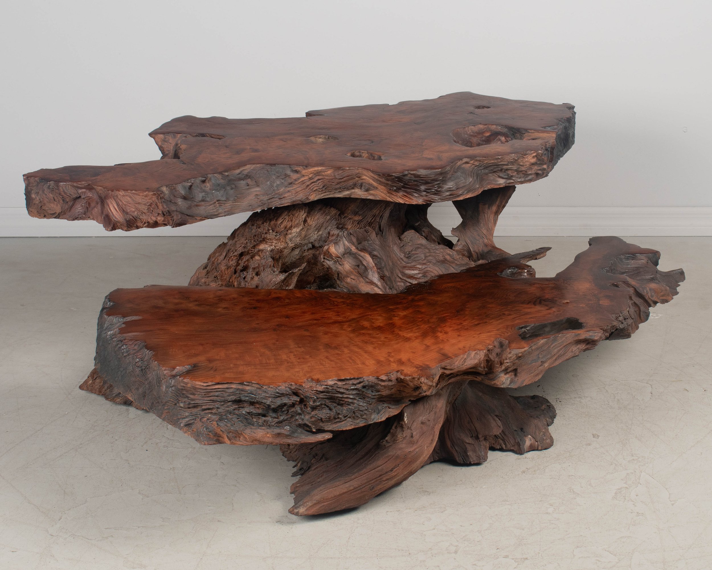 Redwood Live Edge Tiered Coffee Table