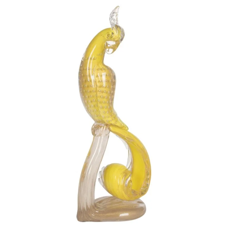 Vintage Murano Glass Parrot Sculpture by Alfredo Barbini, 1950s