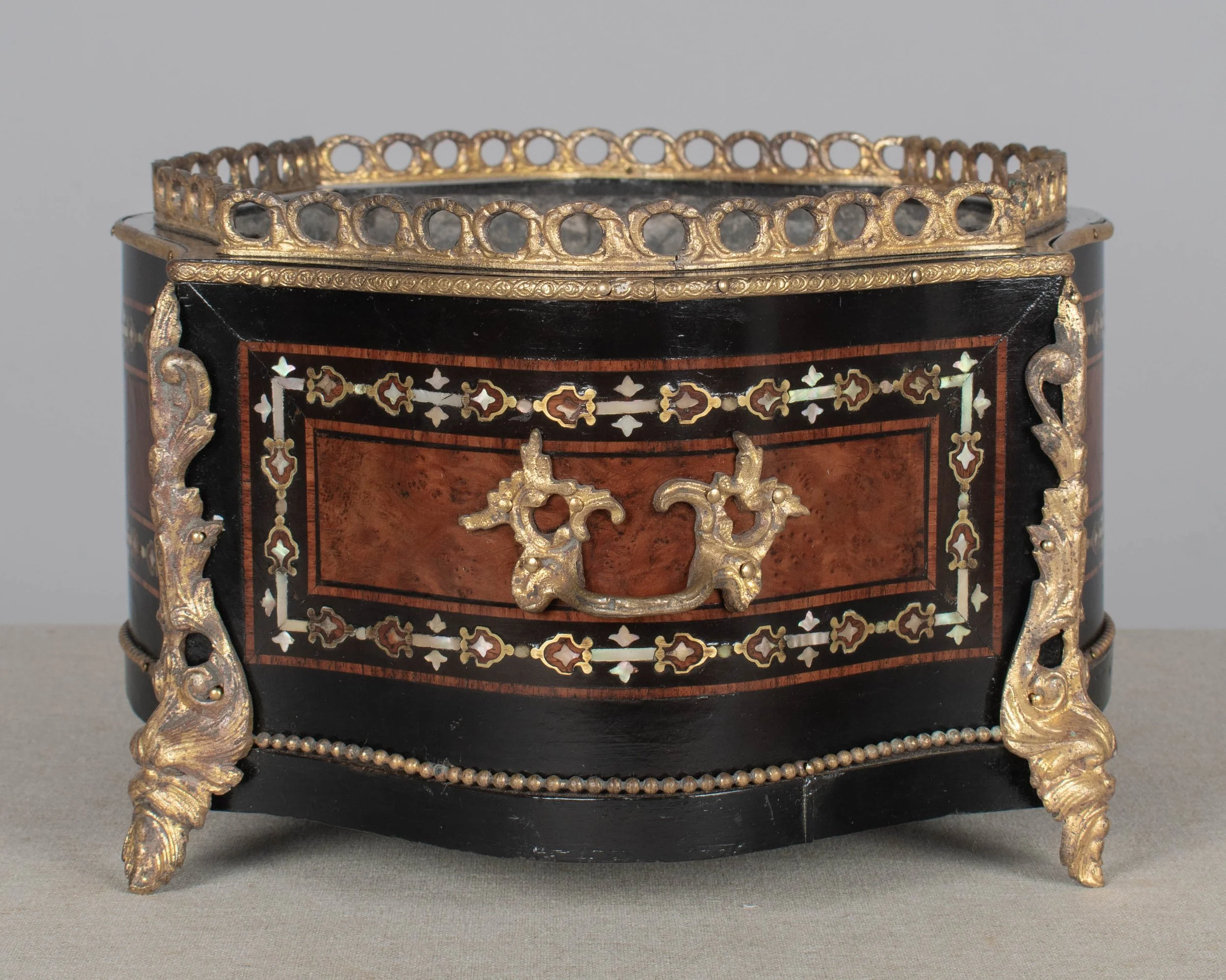 19th Century Napoleon III Marquetry Jardiniere or Planter