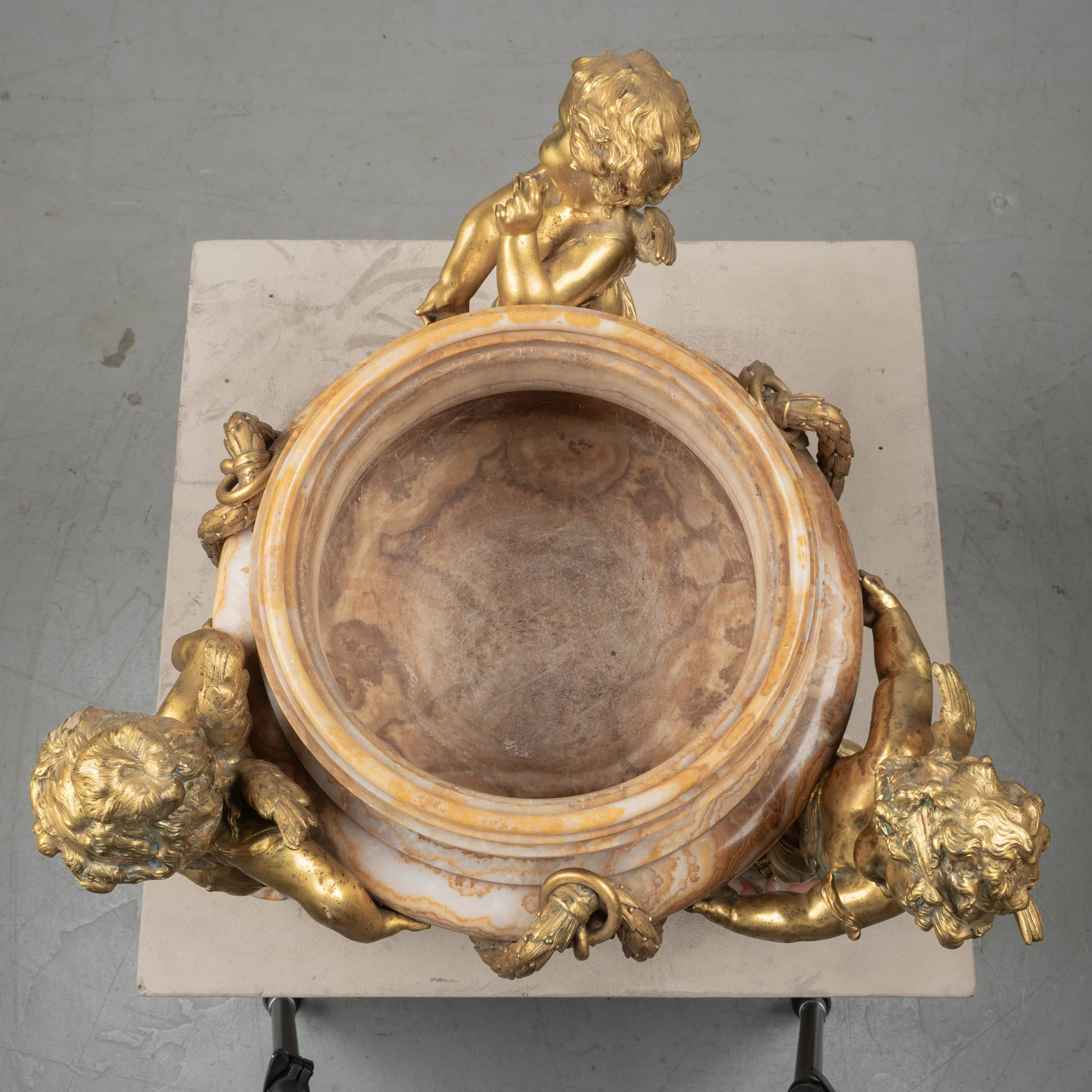 H. Journet & Cie 19th Century French Ormolu Bronze & Oynx Centerpiece