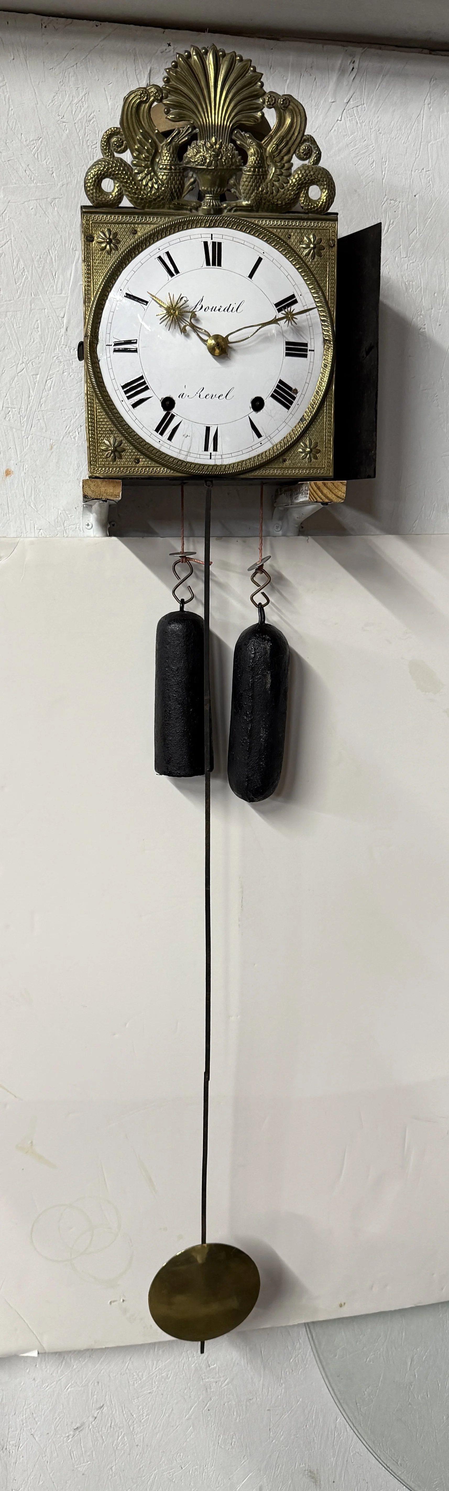 19th c. French Morbier Clock or Comtoise Movement