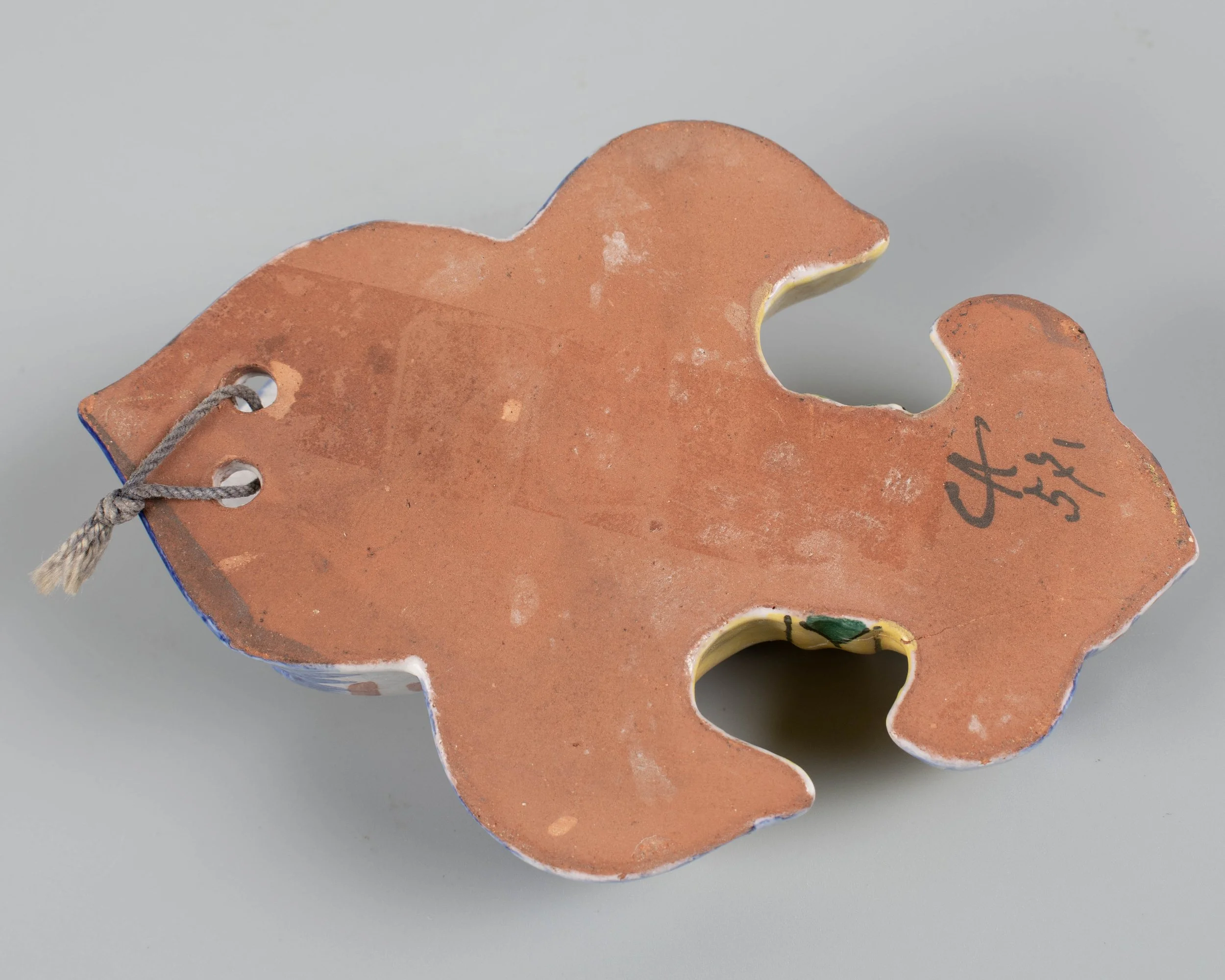 19th Century French Faience Fleur de Lis Wall Pocket