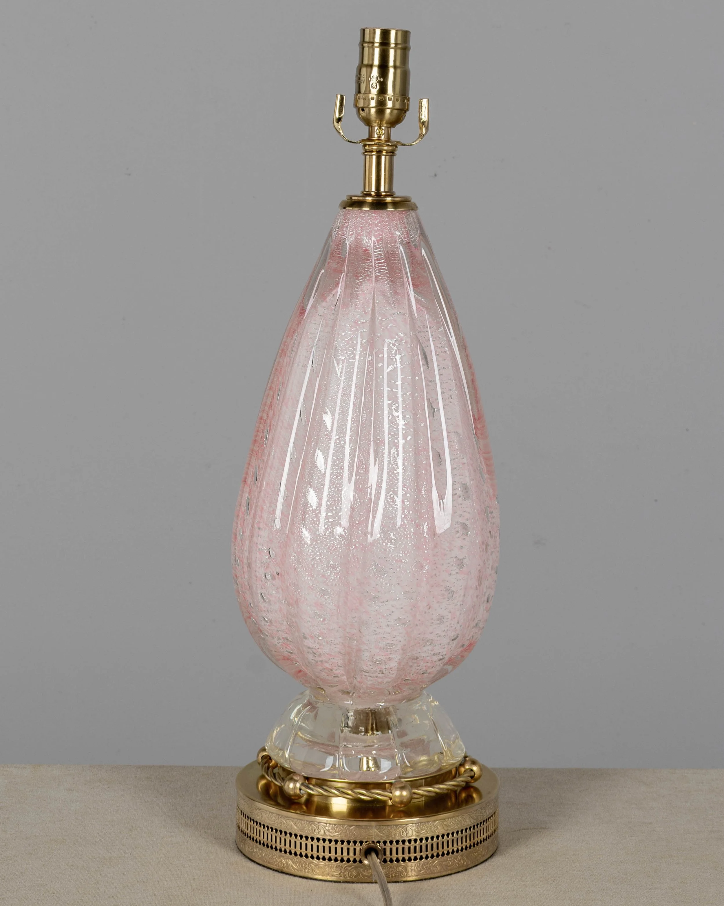 Mid-Century Modern Murano Glass Lamp by Barovier & Toso, Italy, 1950s