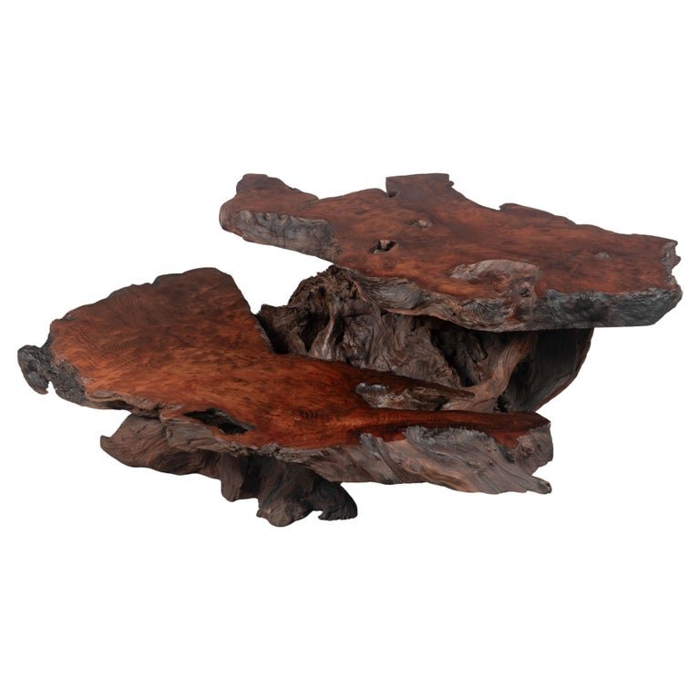 Redwood Live Edge Tiered Coffee Table
