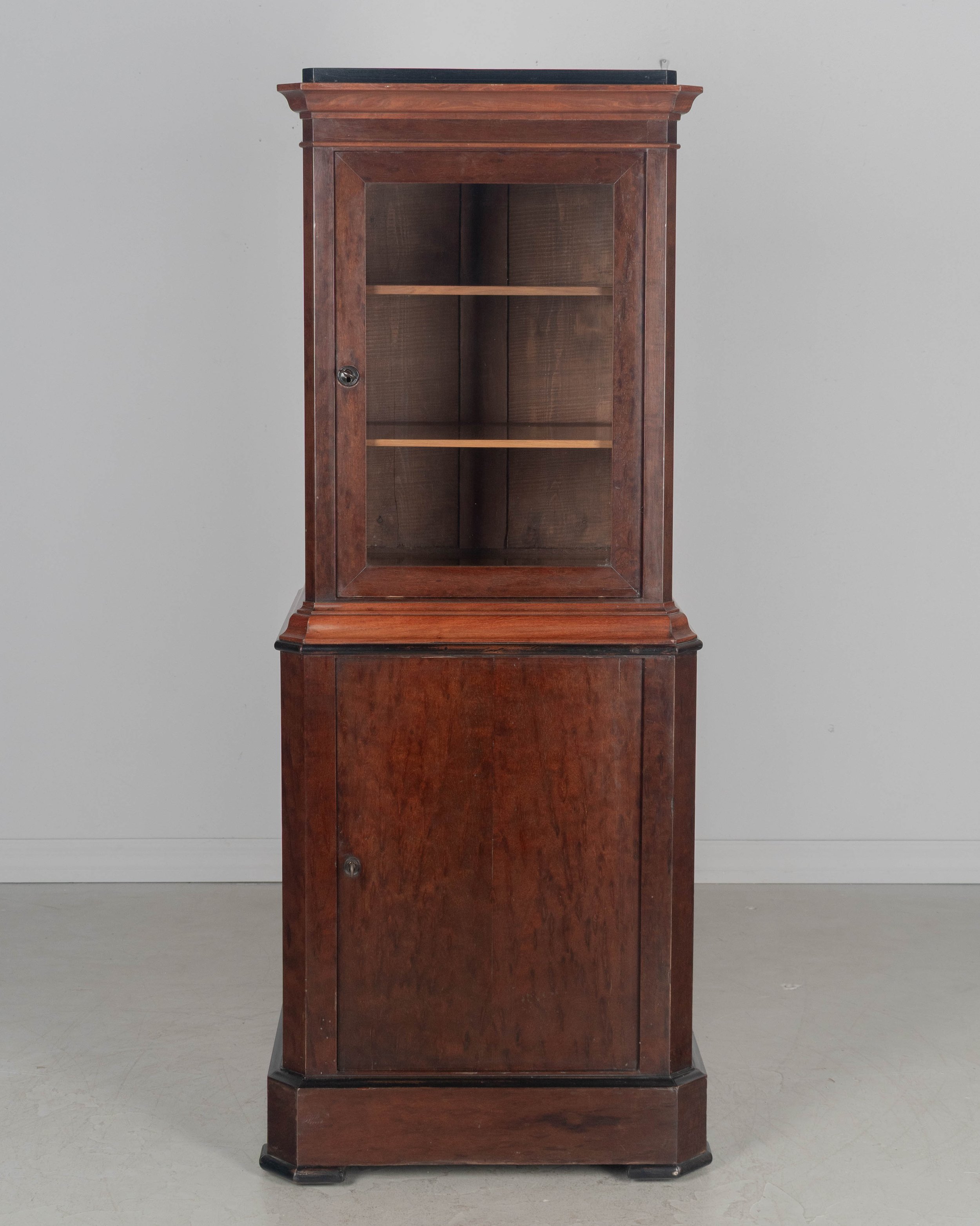 19th Century Napoleon III French Mahogany Vitrine