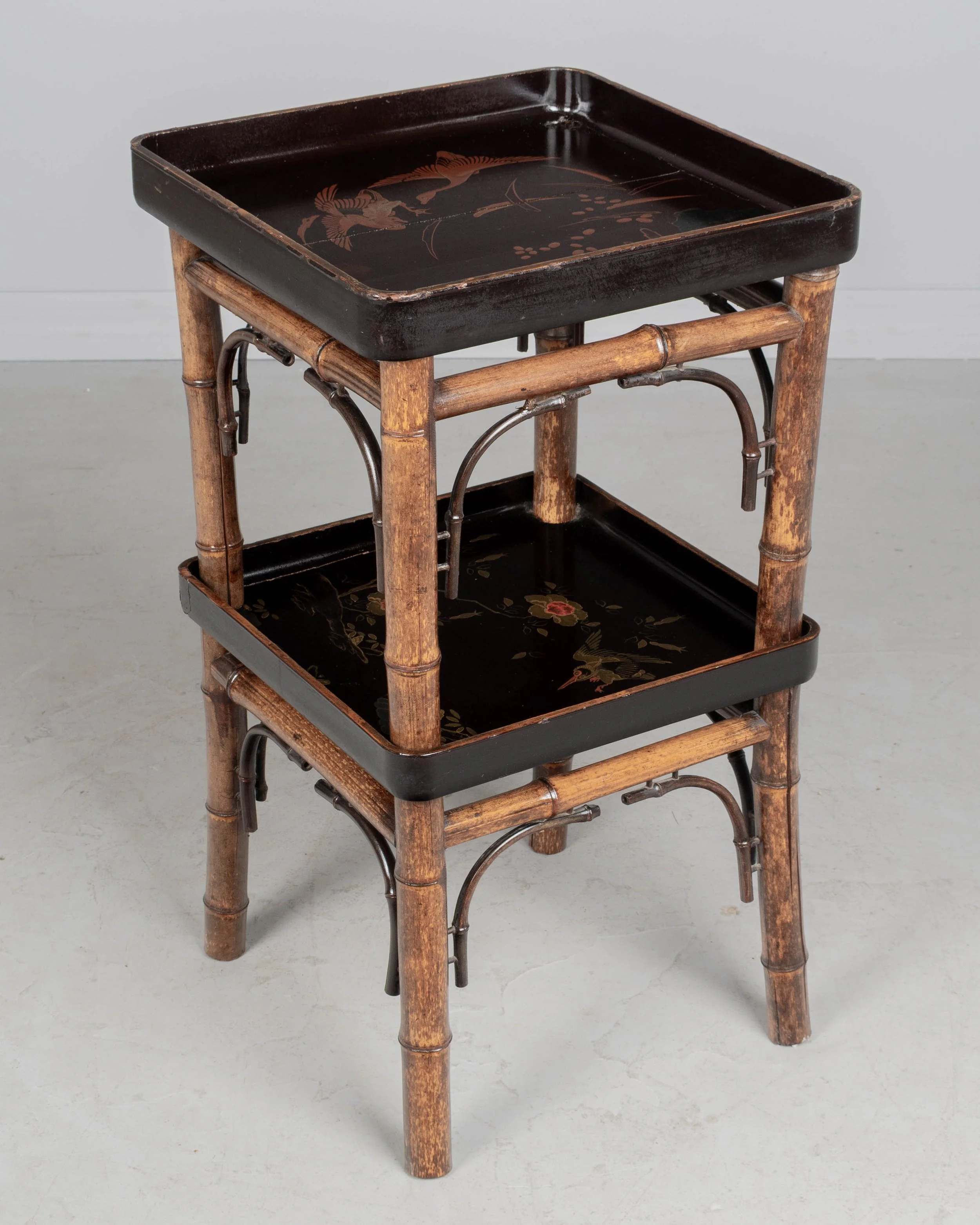 French Japonisme Bamboo Side Table