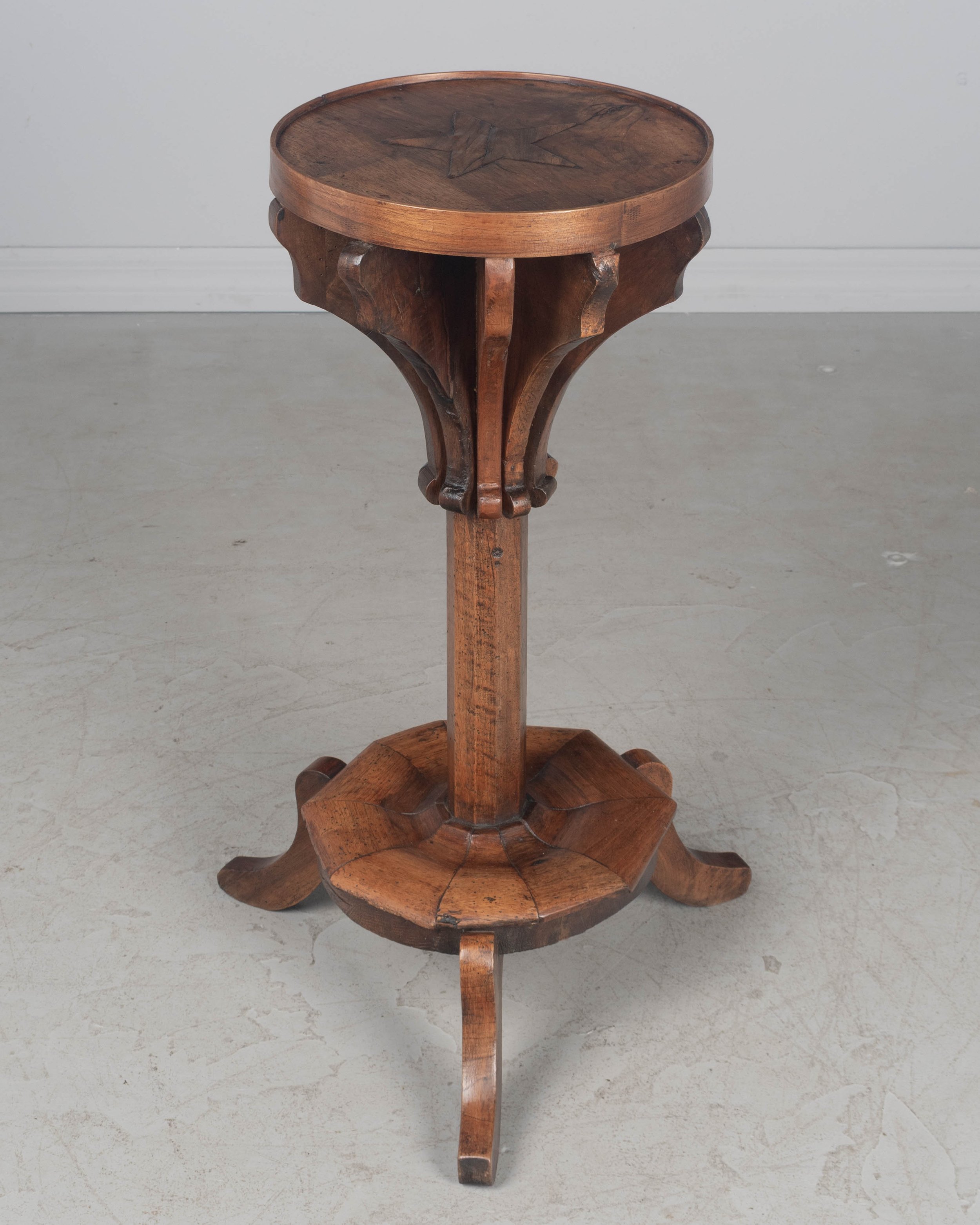 19th Century French Folk Art Accent Table