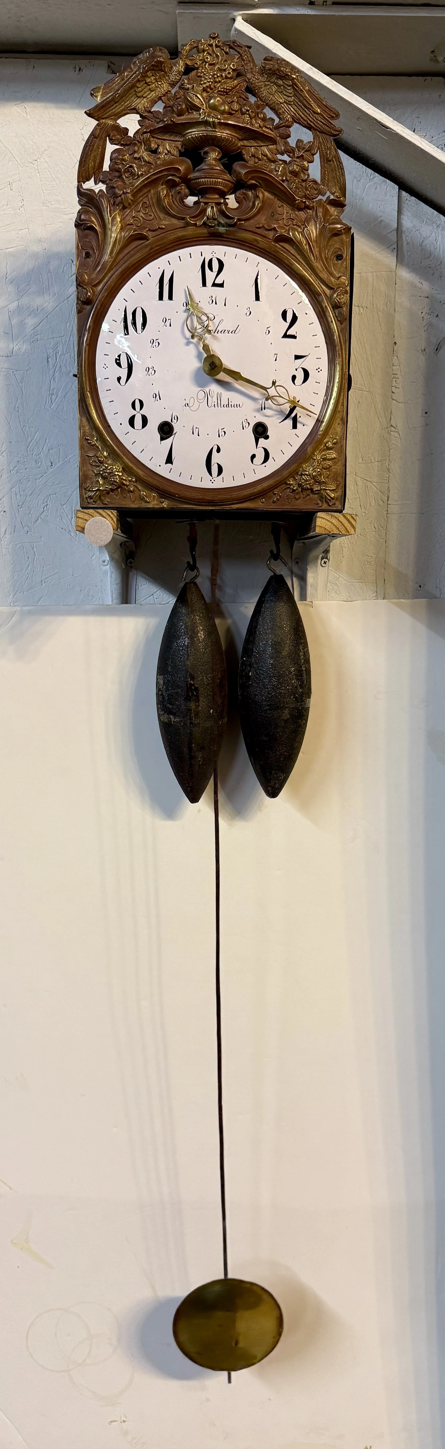 19th c. French Morbier Clock or Comtoise Movement