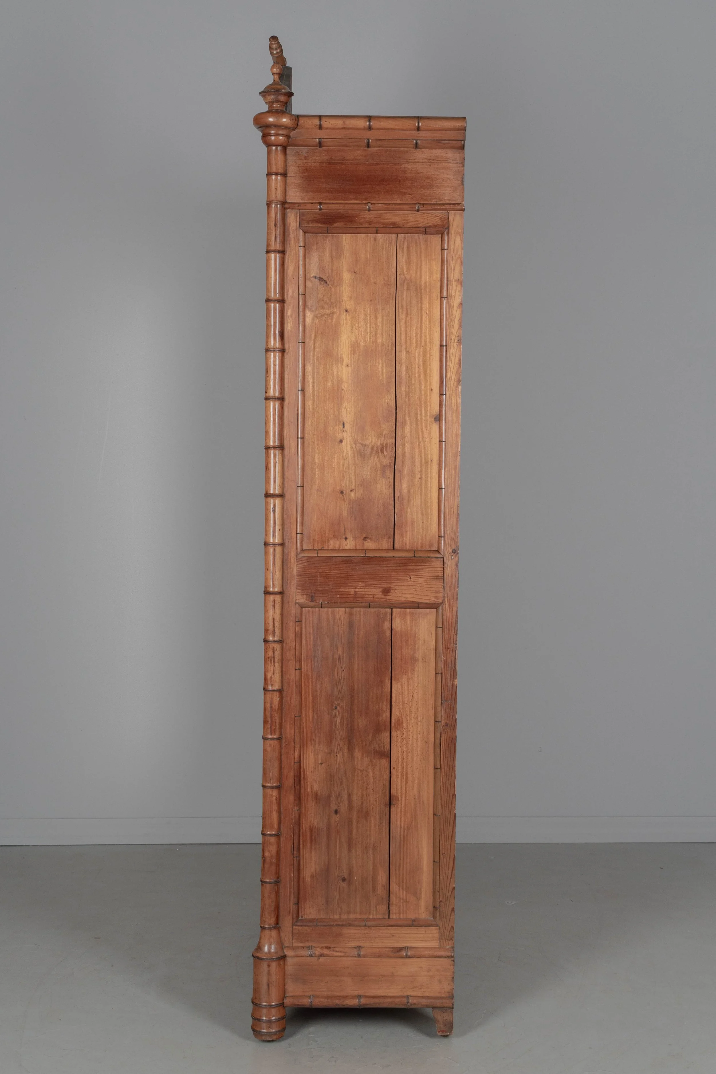 French Faux Bamboo Armoire or Wardrobe