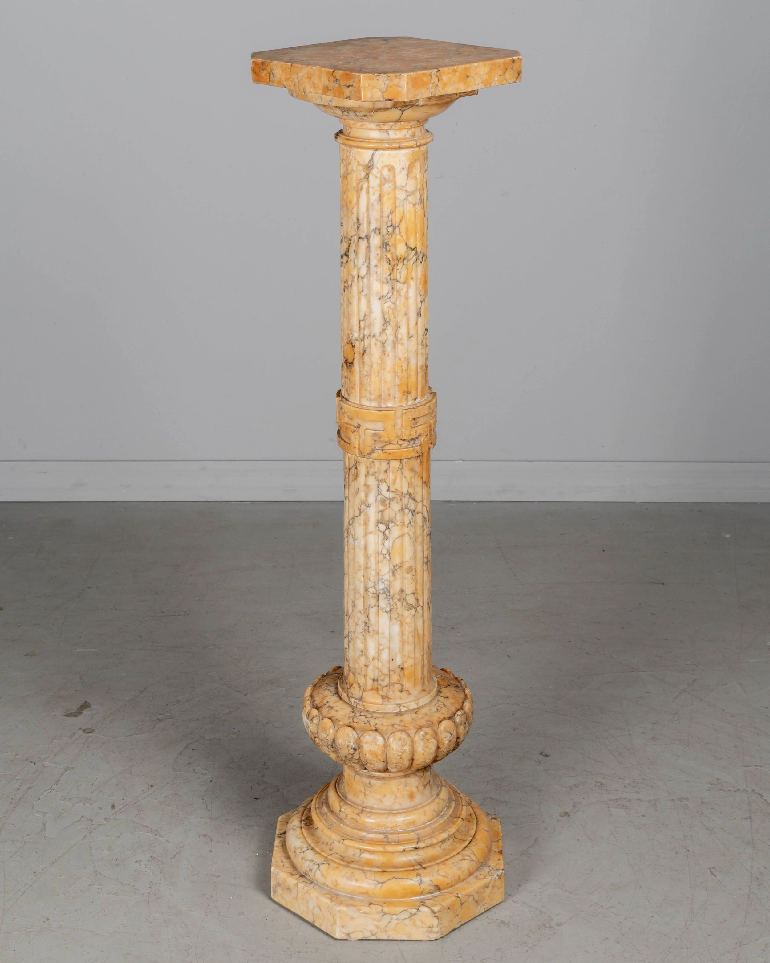 An early 20th century Italian Neoclassical style column pedestal,