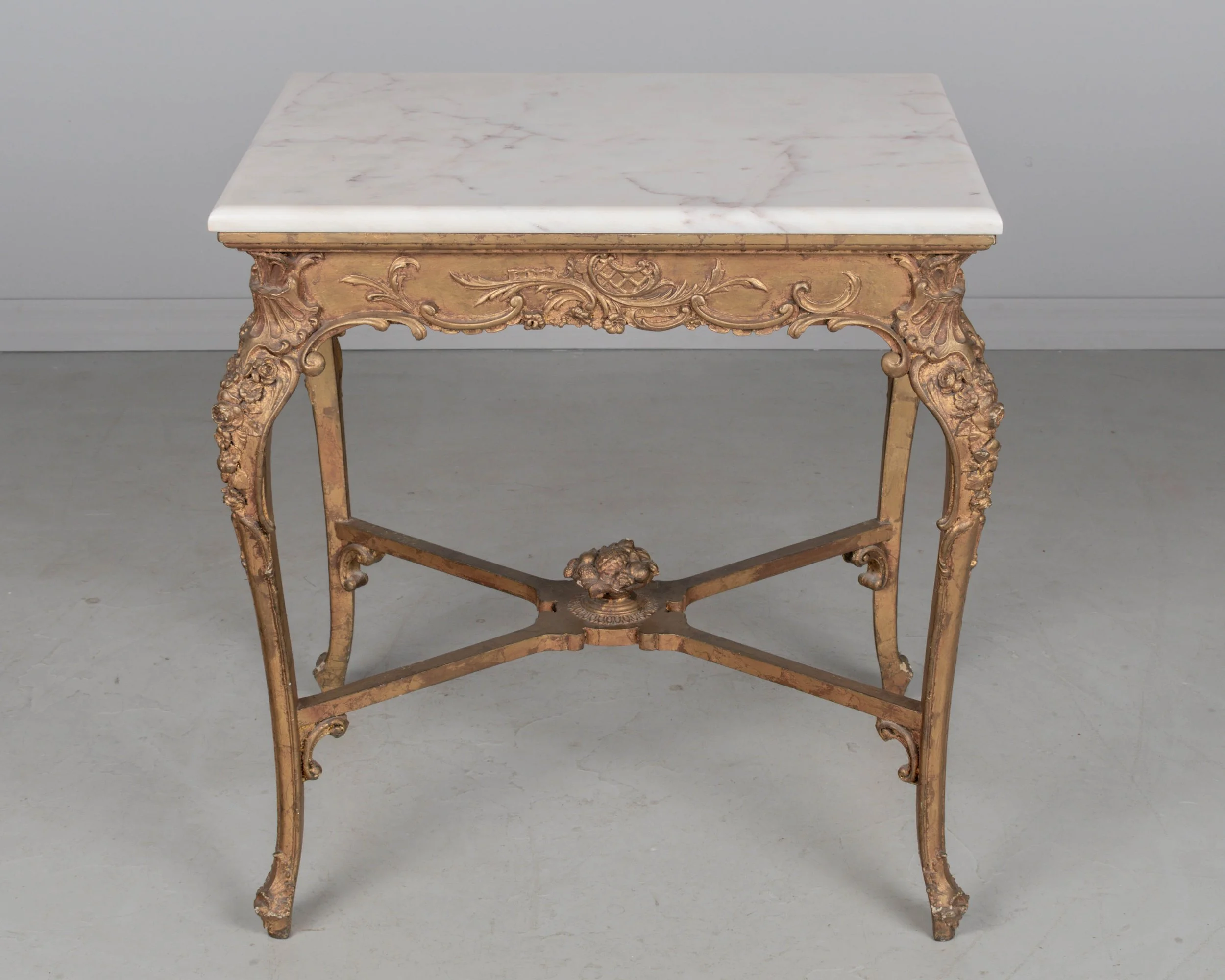Louis XV Style French Onyx Top Table