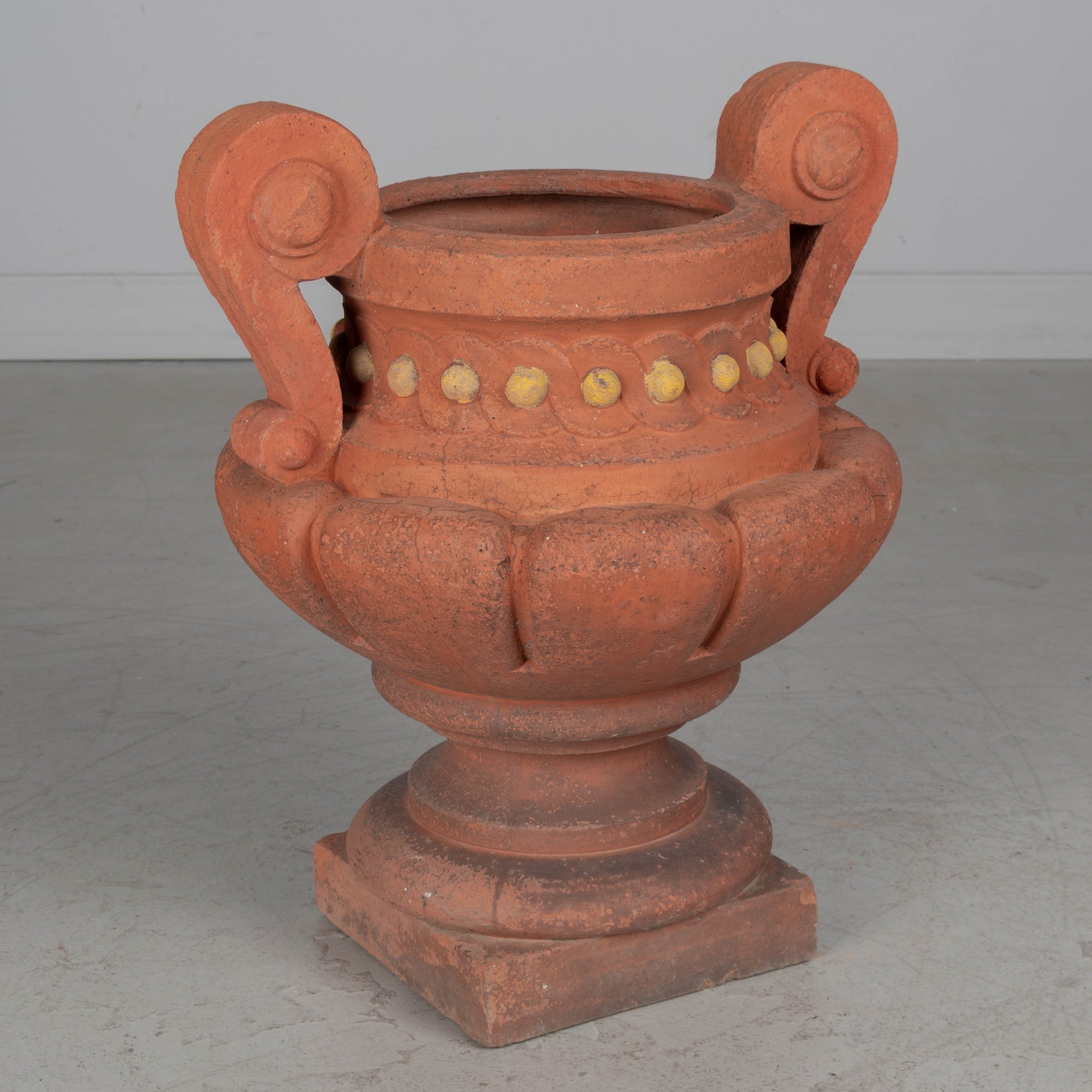 19th Century French Terracotta Garden Urn by Perrusson