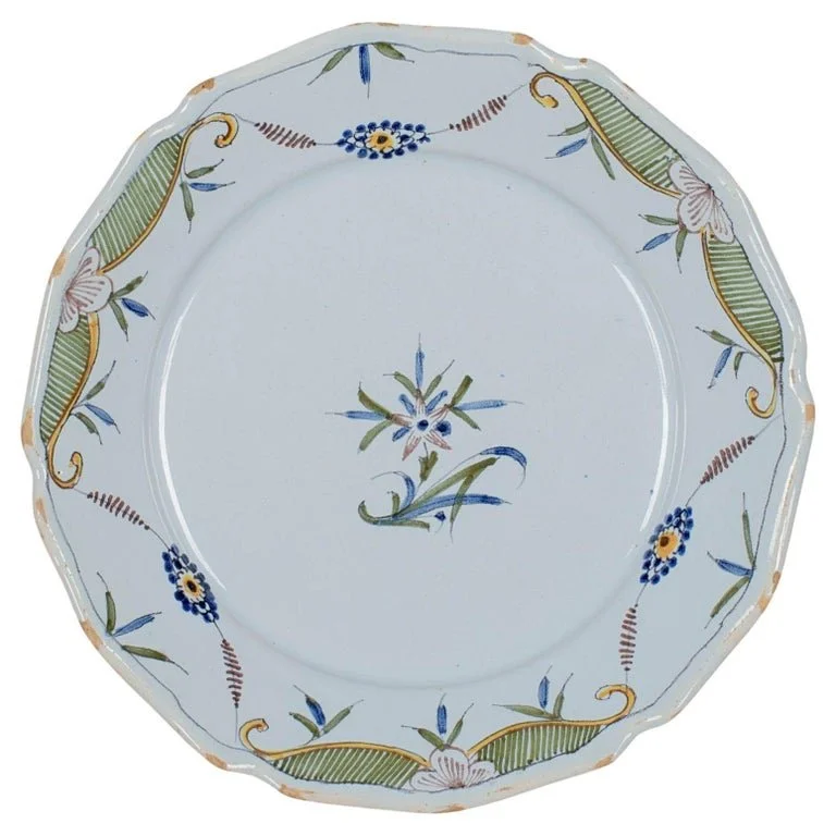 18th Century French Faience Plate