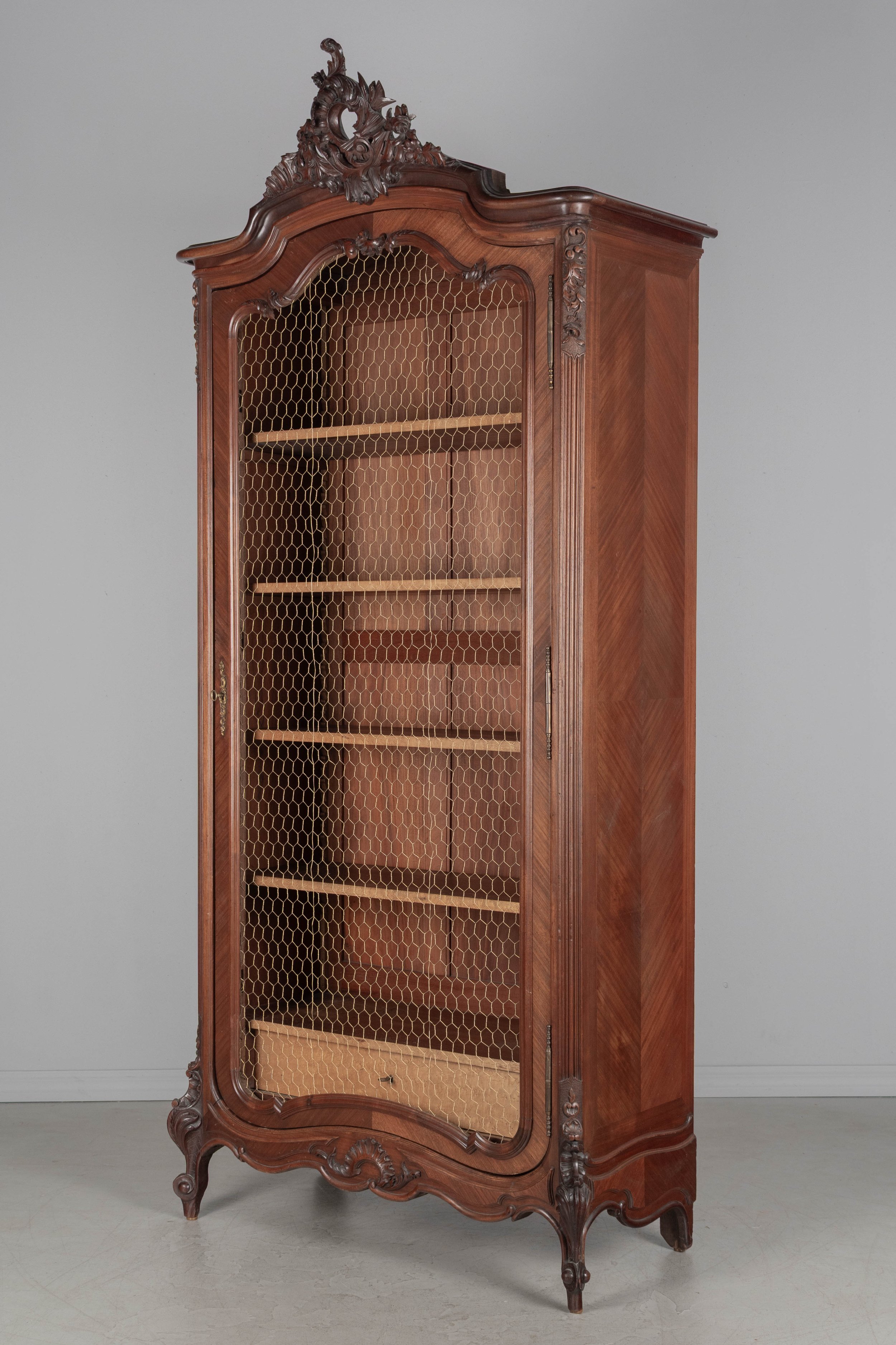 Louis XV Style French Mahogany Armoire