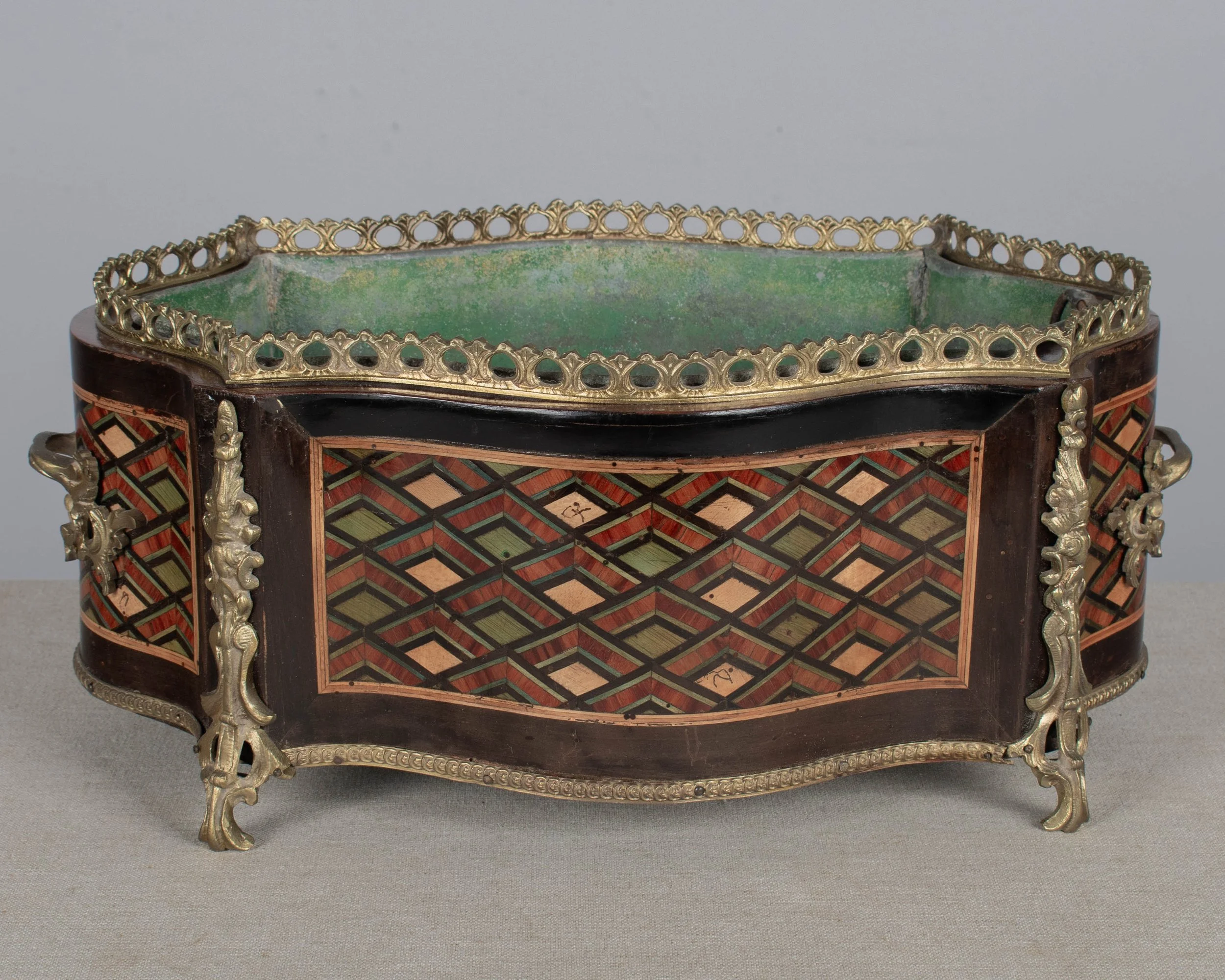 19th Century Napoleon III Marquetry Jardiniere or Planter