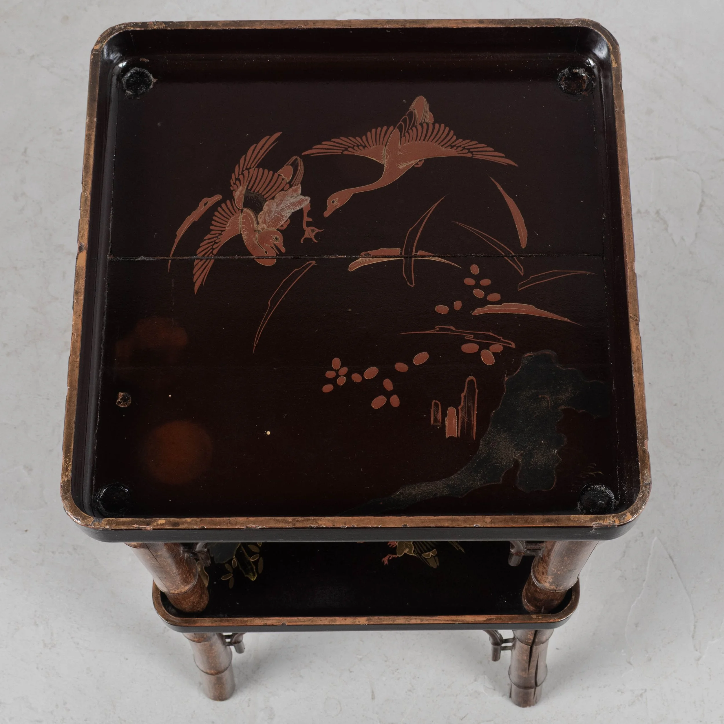 French Japonisme Bamboo Side Table