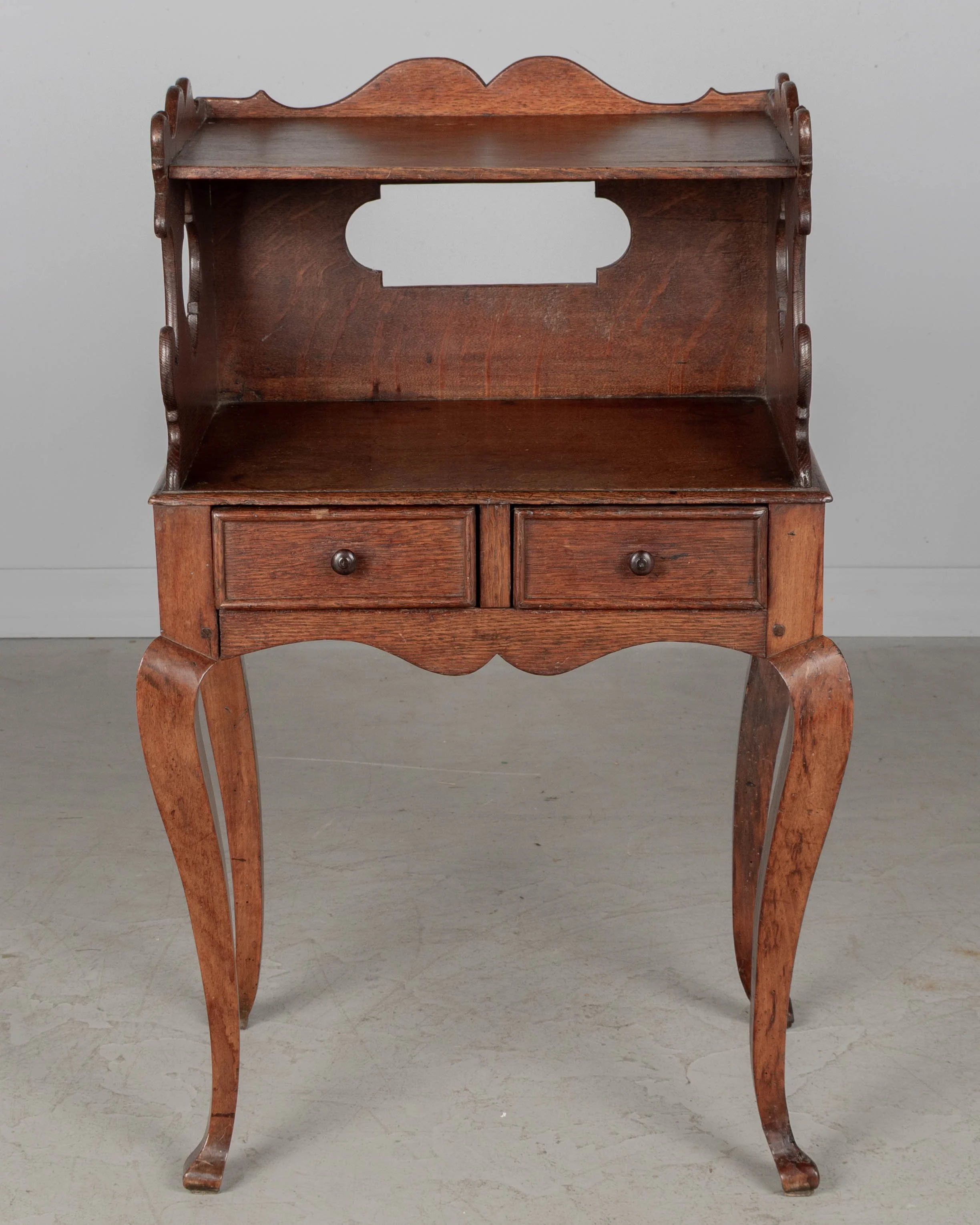 19th Century Country French Oak Chevet or Bed Side Table