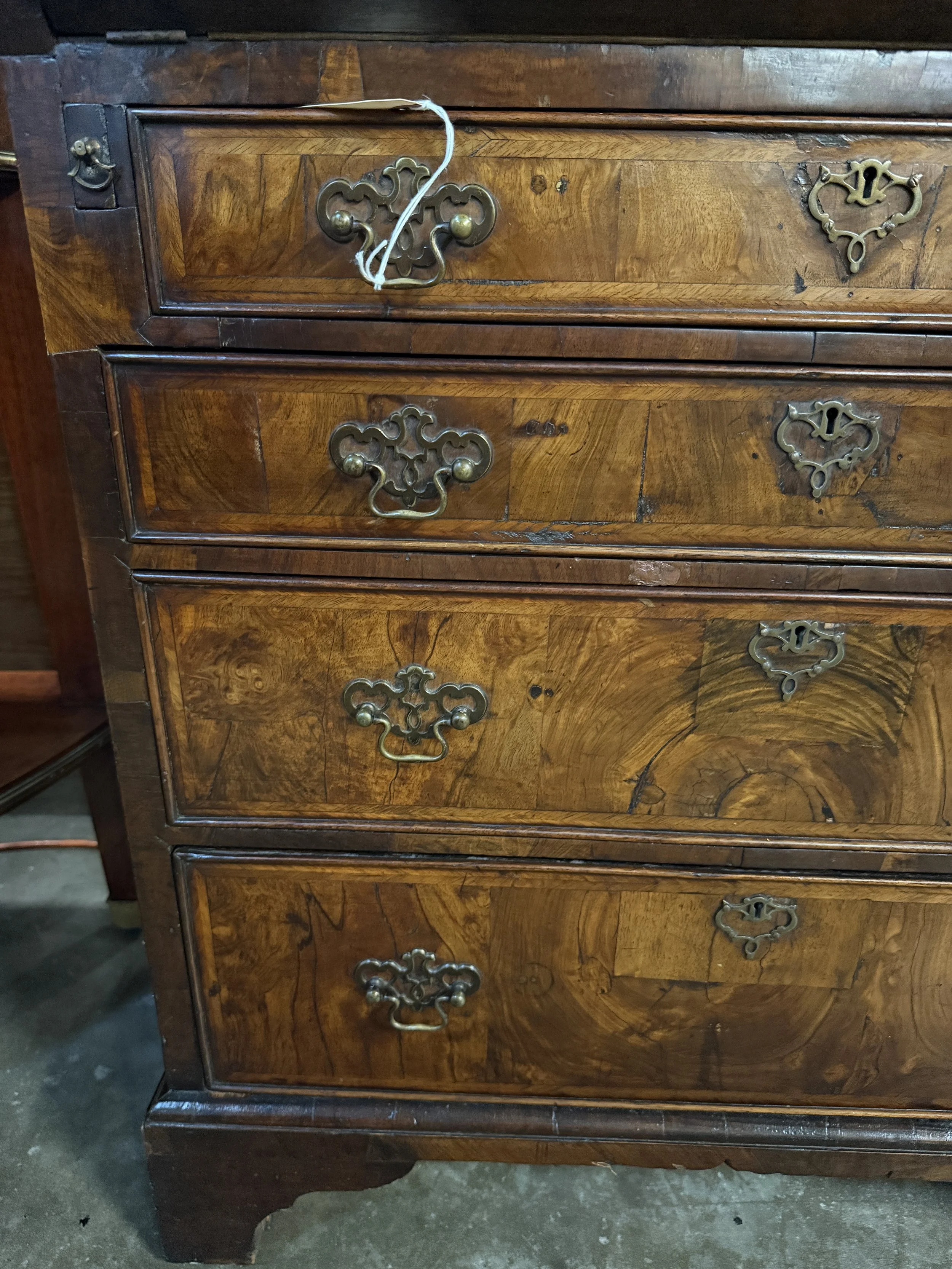 18th Century English Walnut Bureau Bookcase, or Secretary Desk