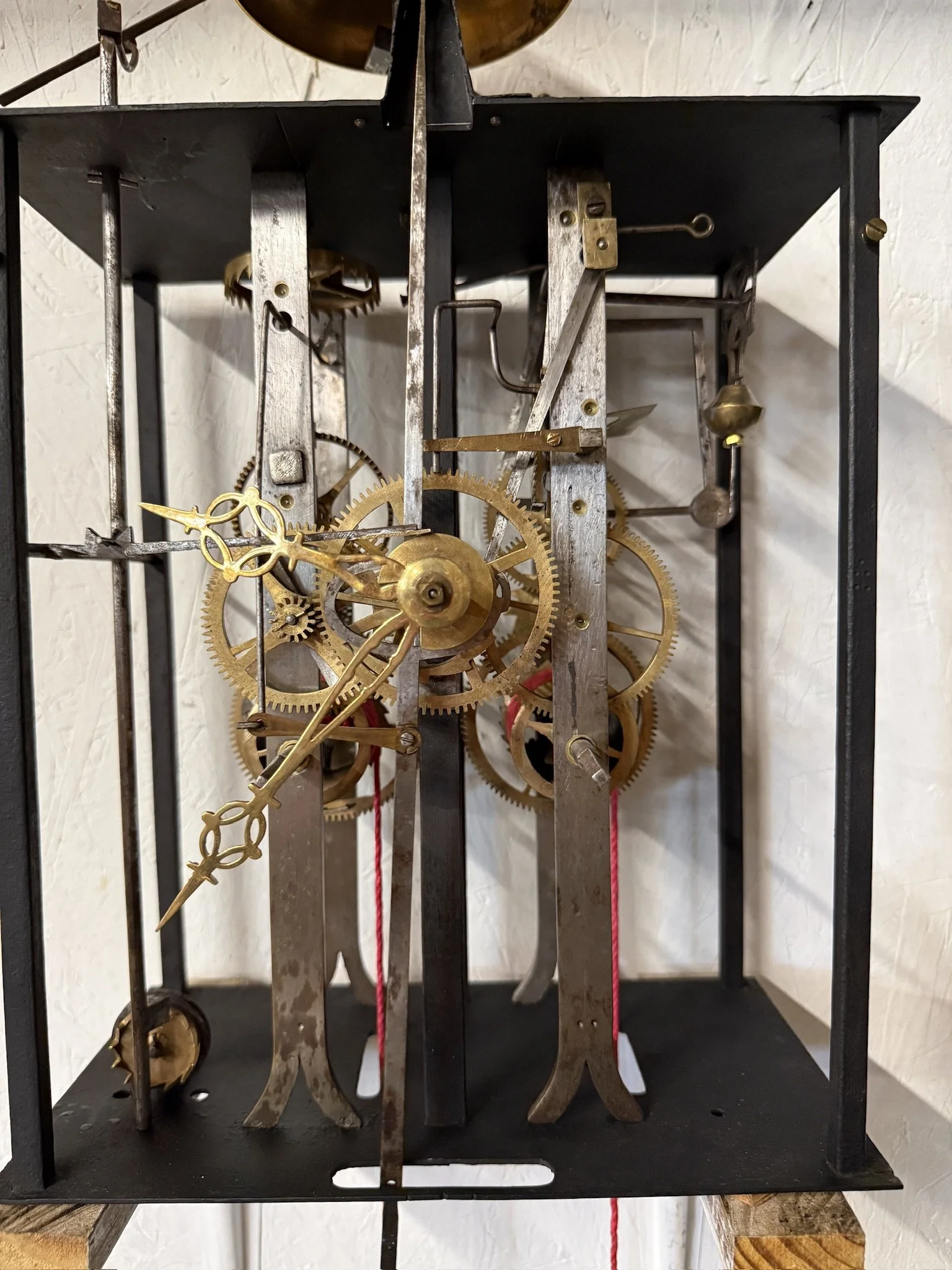 A late 19th century Morbier works for a tall case clock from Boivin at Chateauroux