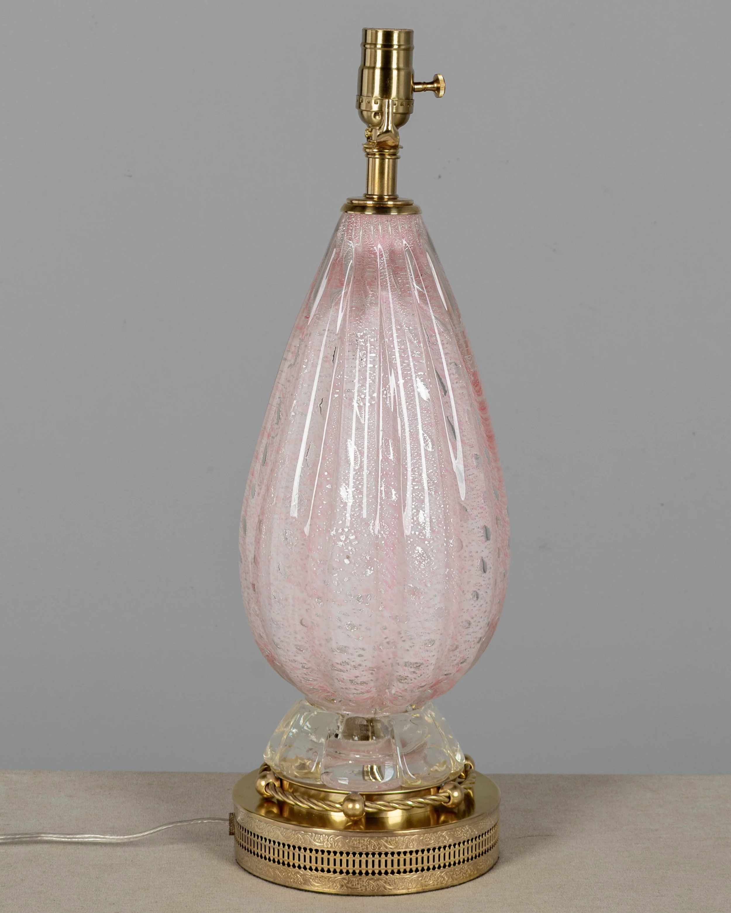Mid-Century Modern Murano Glass Lamp by Barovier & Toso, Italy, 1950s