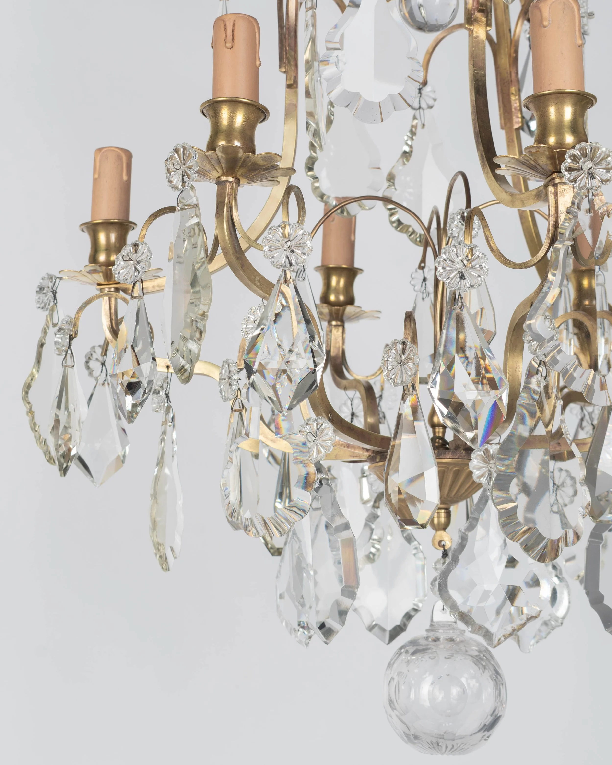 French Louis XV Style Crystal Chandelier
