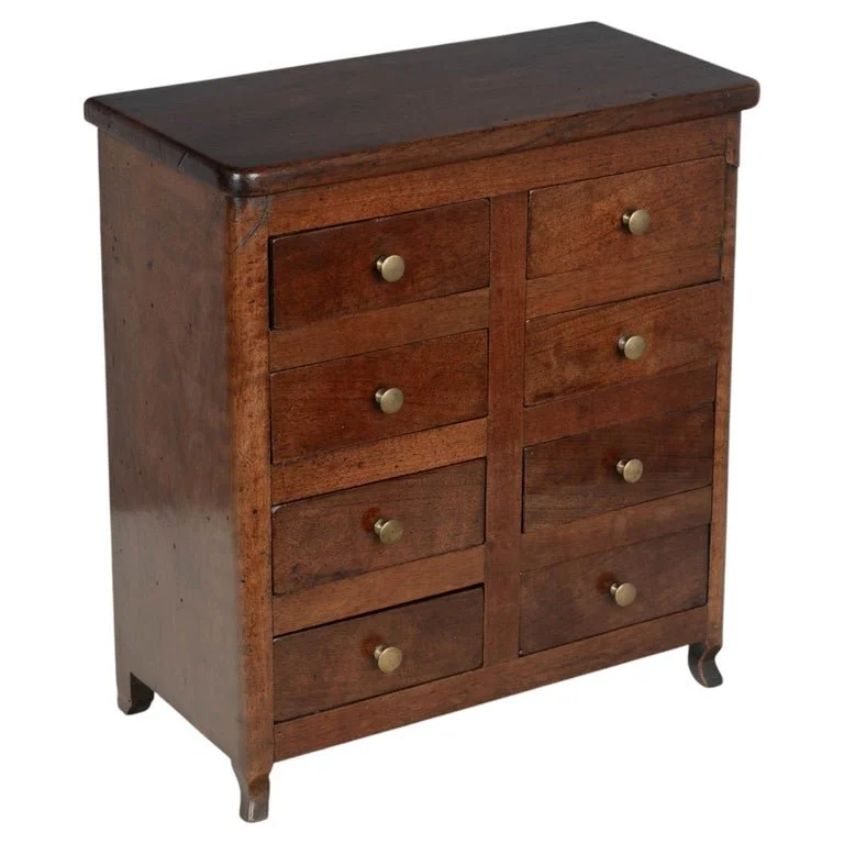 19th Century Miniature Walnut Commode