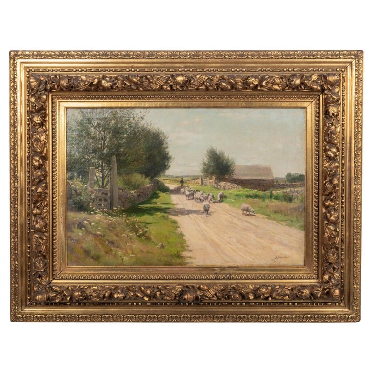 19th Century Pastoral Painting by Alfred Bryan Wall