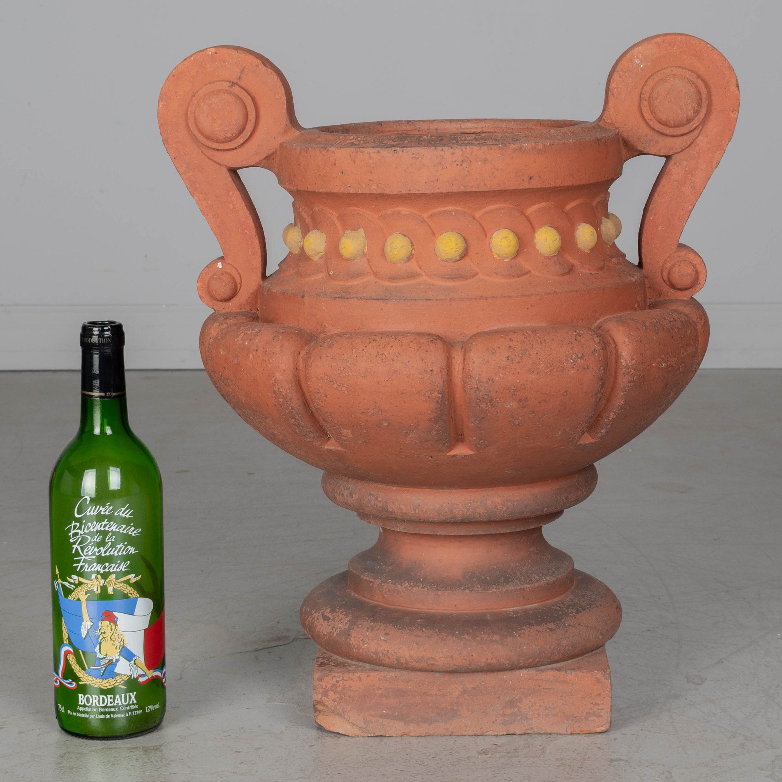 19th Century French Terracotta Garden Urn by Perrusson