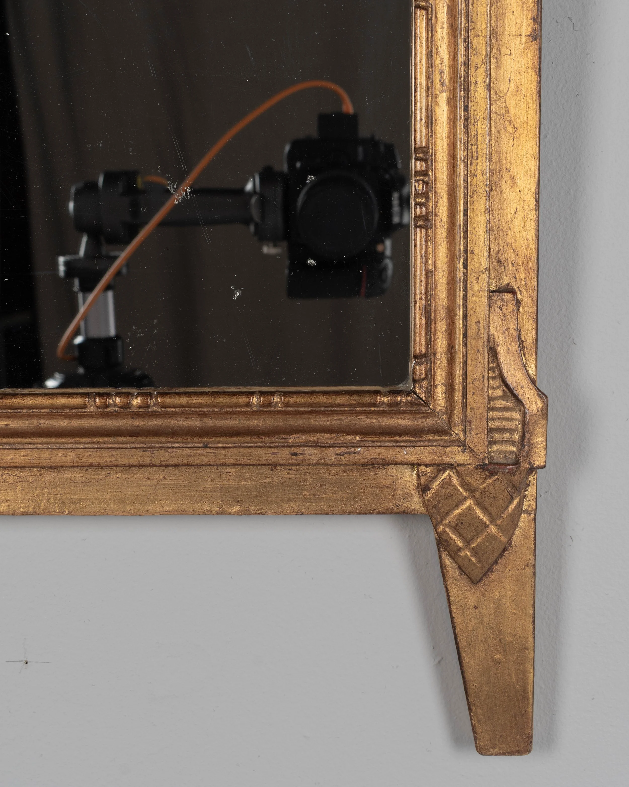French Louis XVI Giltwood Bridal Mirror