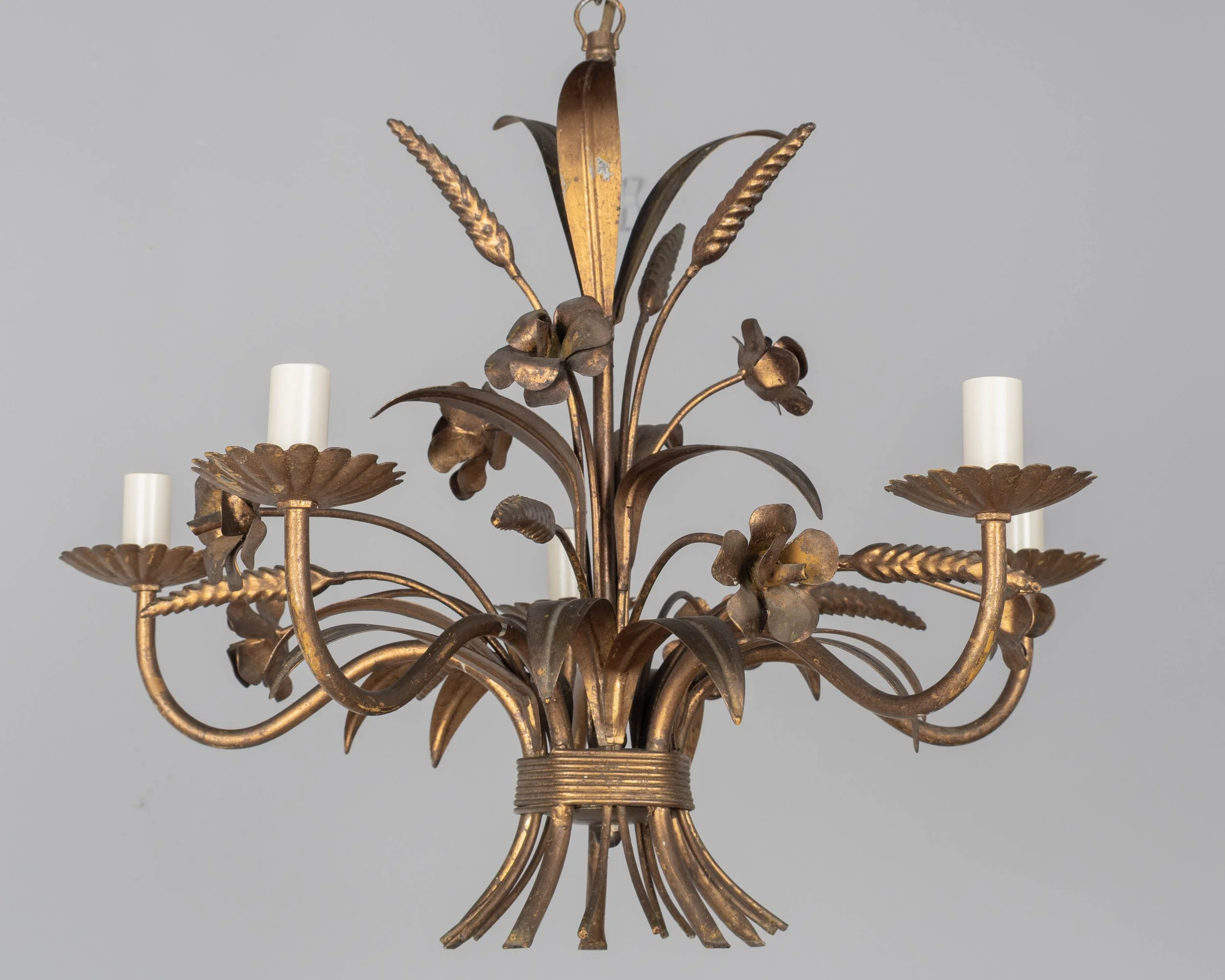 Italian Gilt Tôle Chandelier