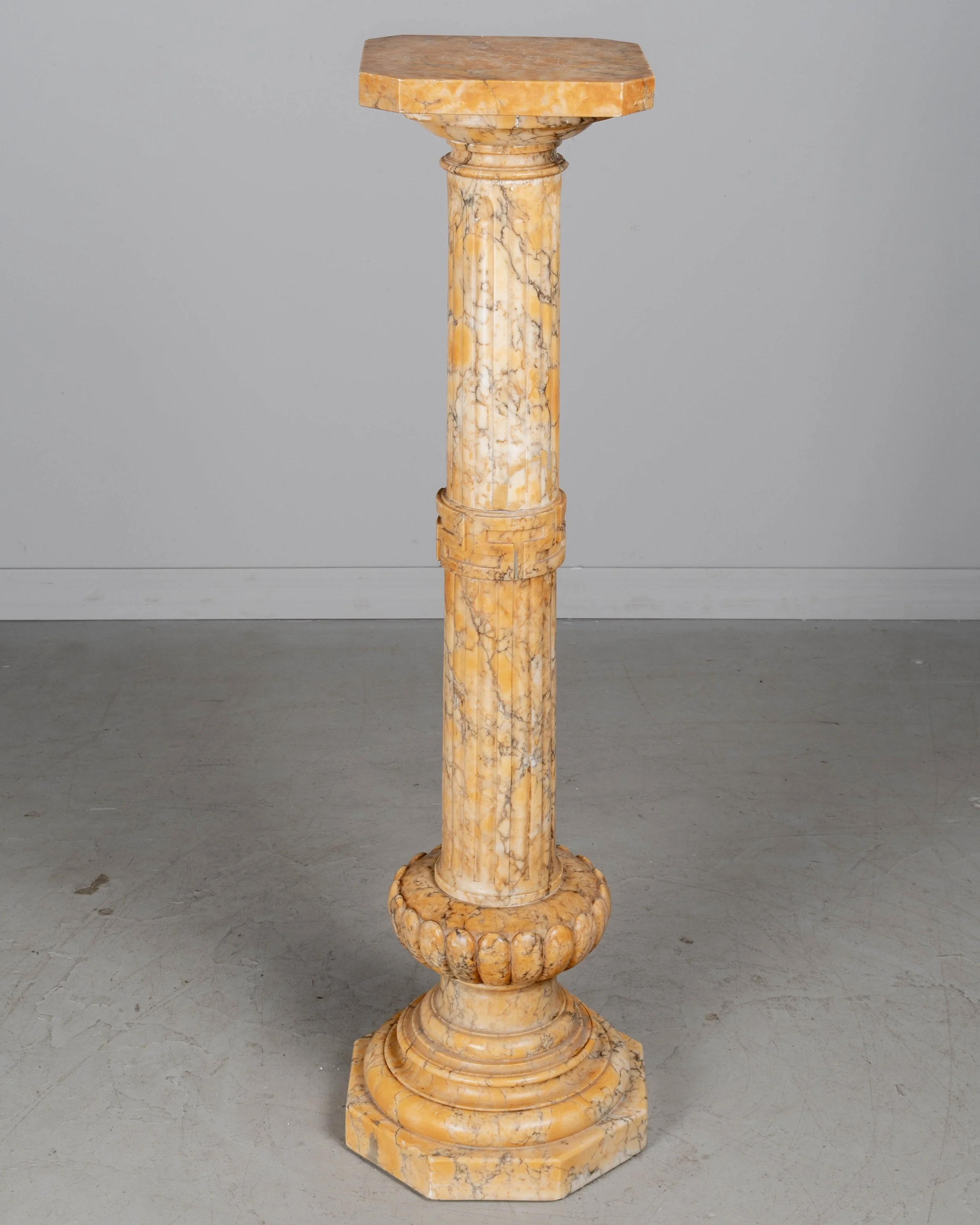 An early 20th century Italian Neoclassical style column pedestal,