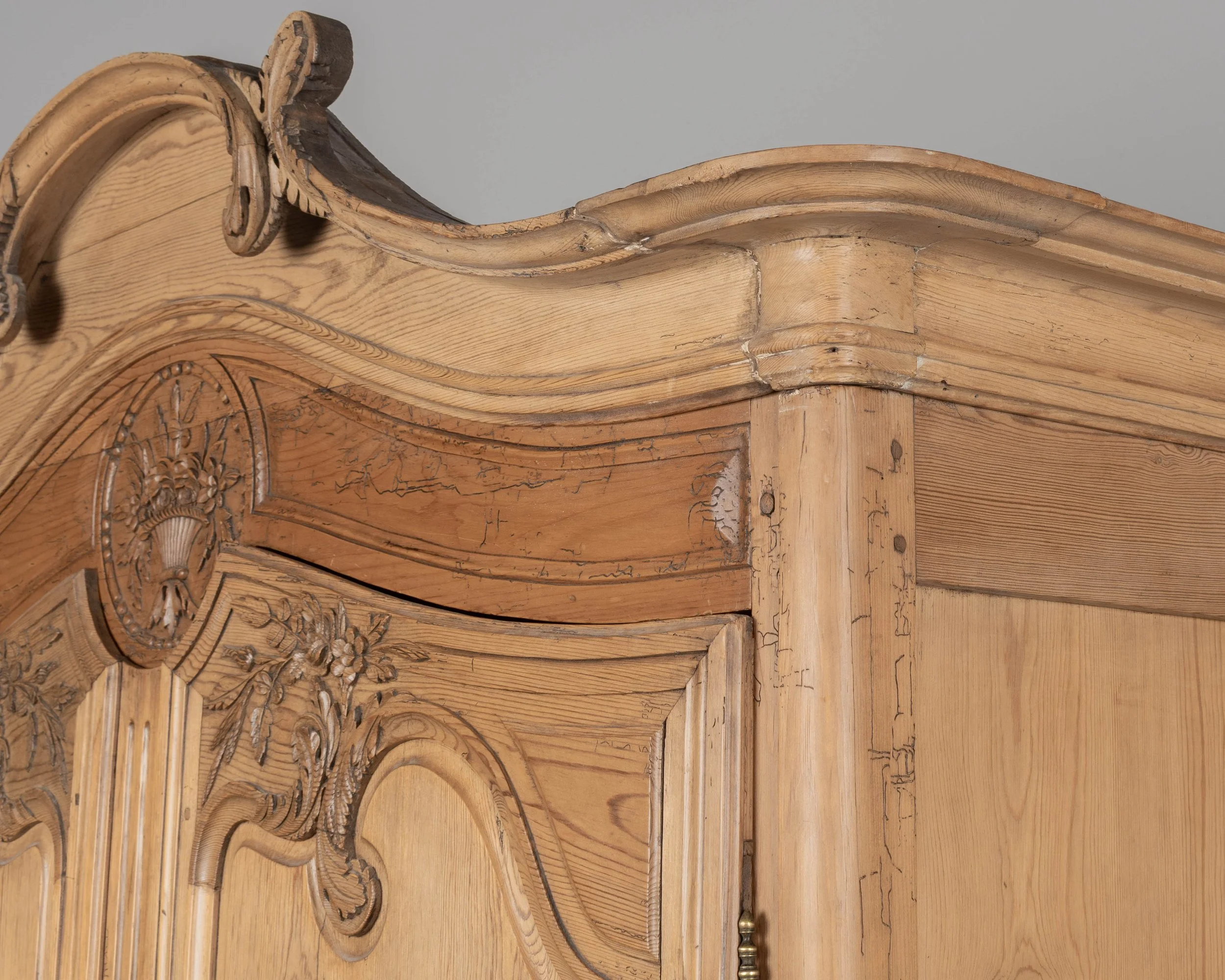 A 19th century Louis XV French Armoire Cauchoise from Caux in Normandy.
