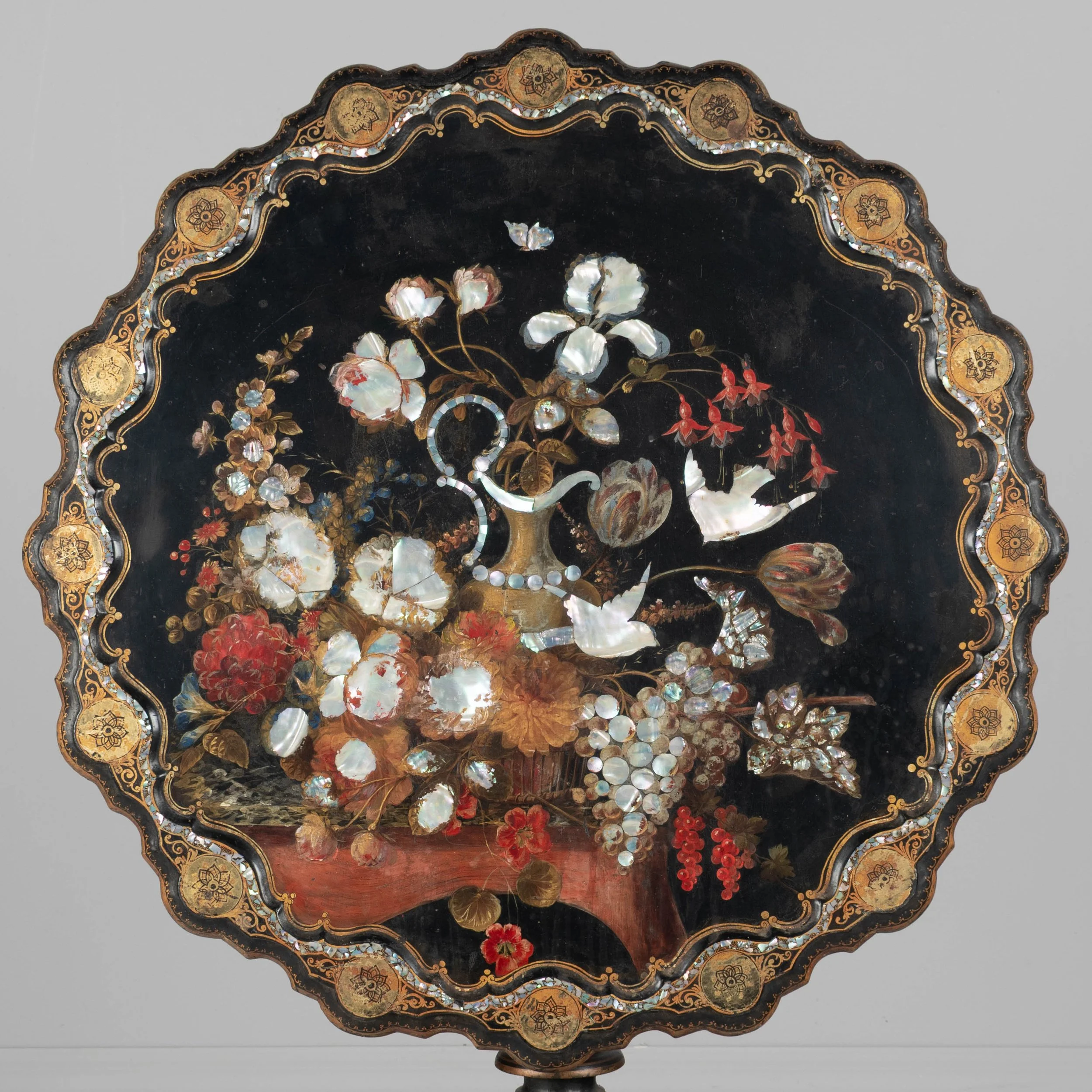 19th Century Napoleon III Lacquered Tilt-Top Table