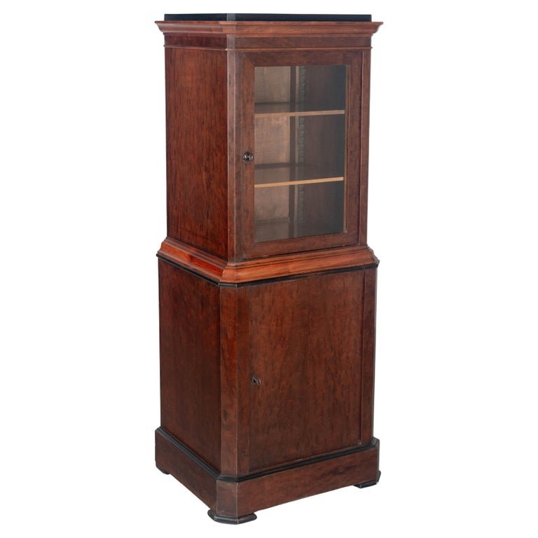 19th Century Napoleon III French Mahogany Vitrine