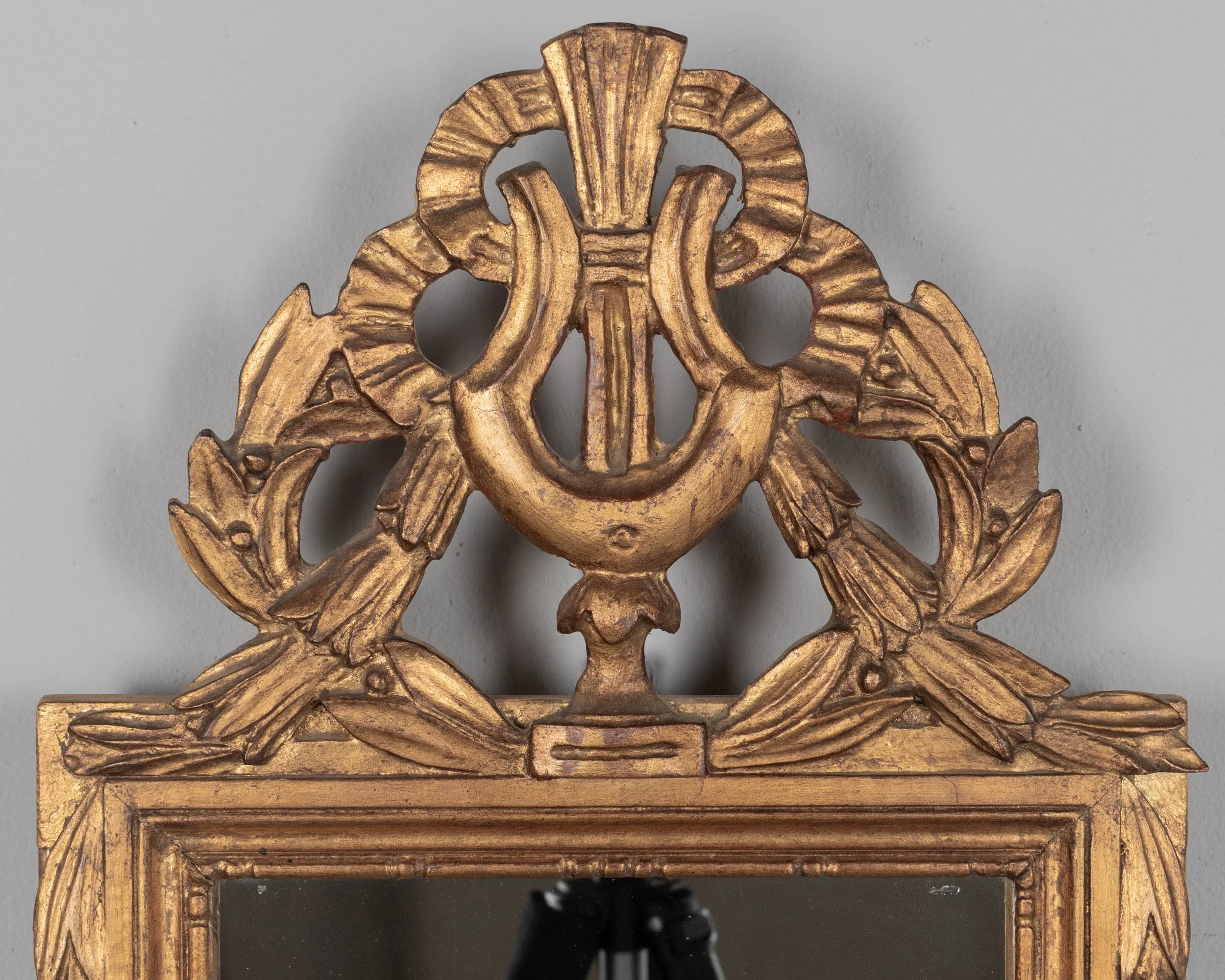 French Louis XVI Giltwood Bridal Mirror